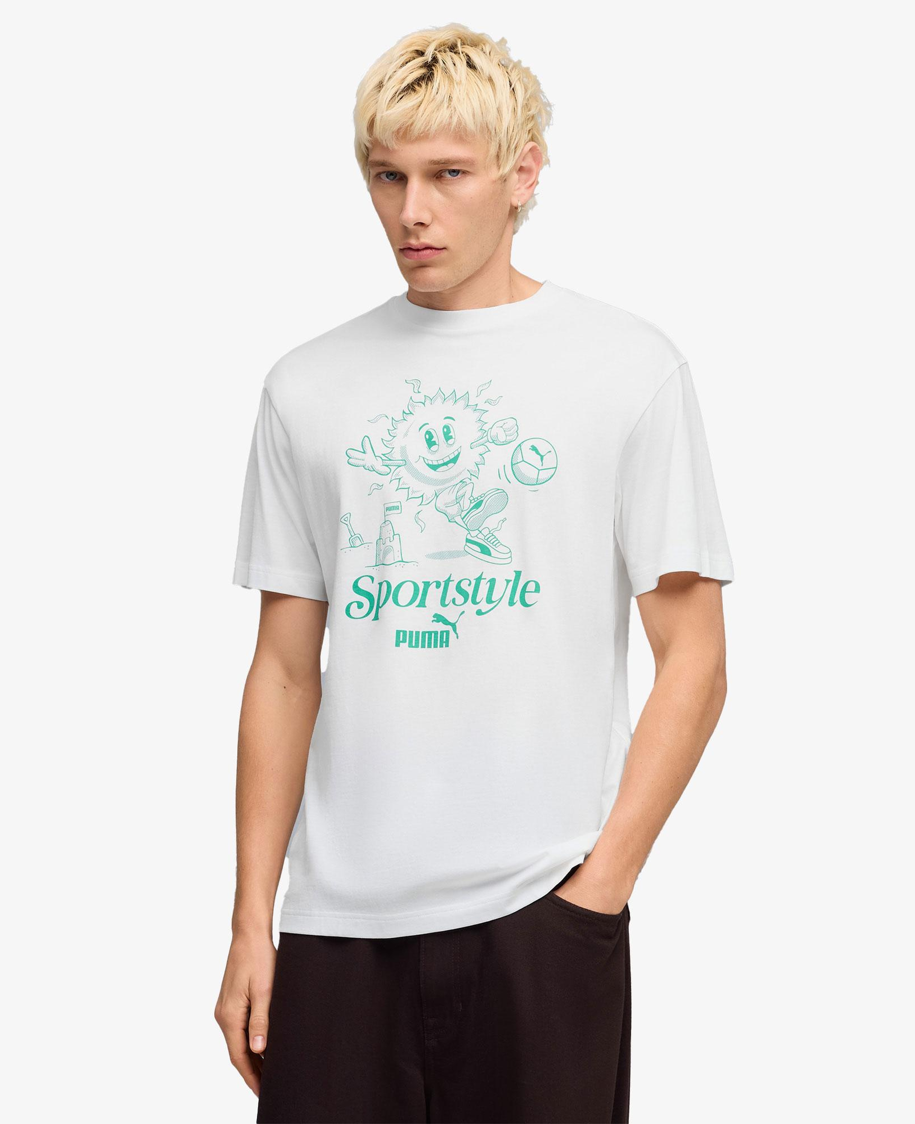 Puma Graphic Erkek Beyaz T-Shirt