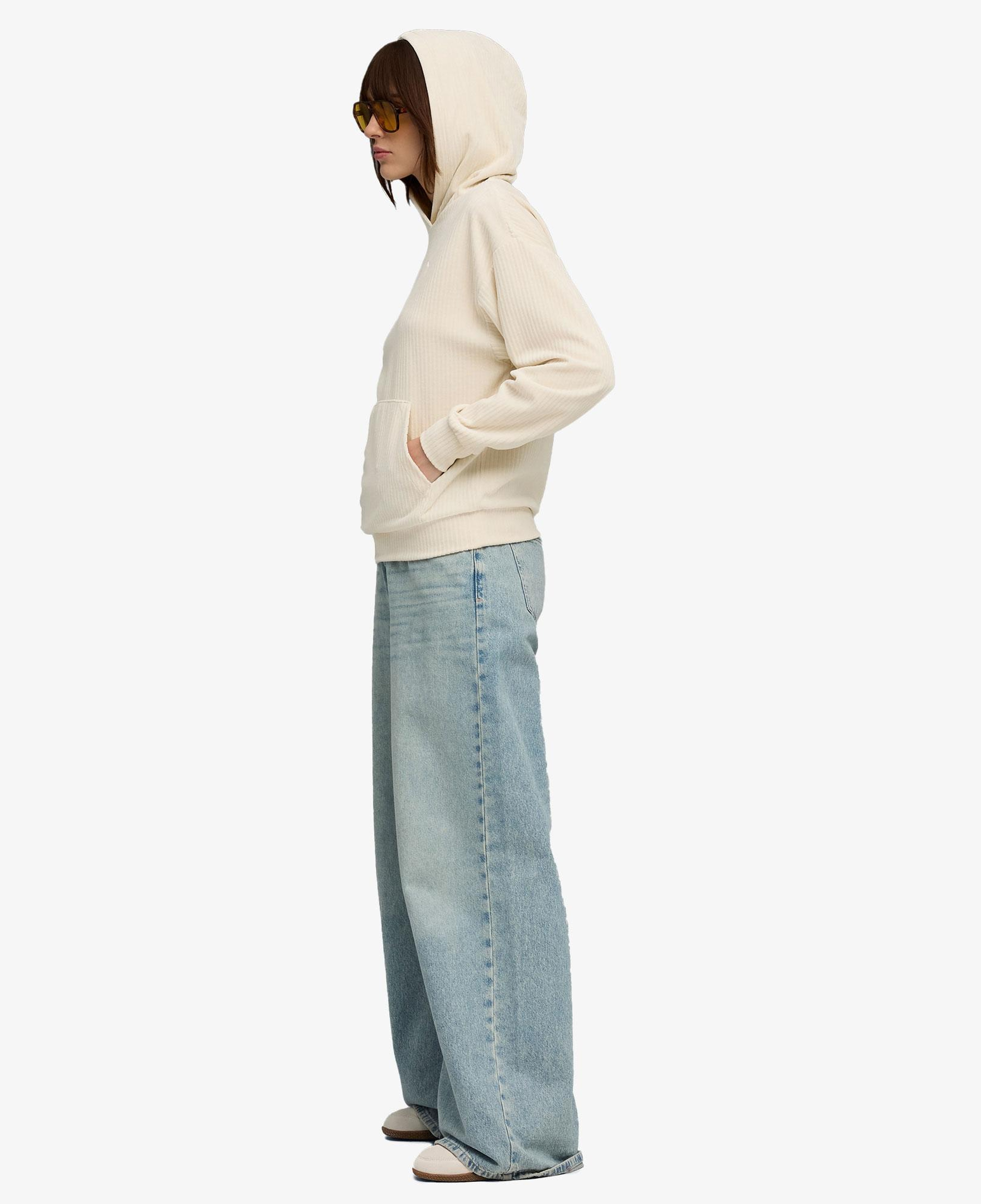 Puma Essentials Elevated Velour  Kadın Krem Sweatshirt