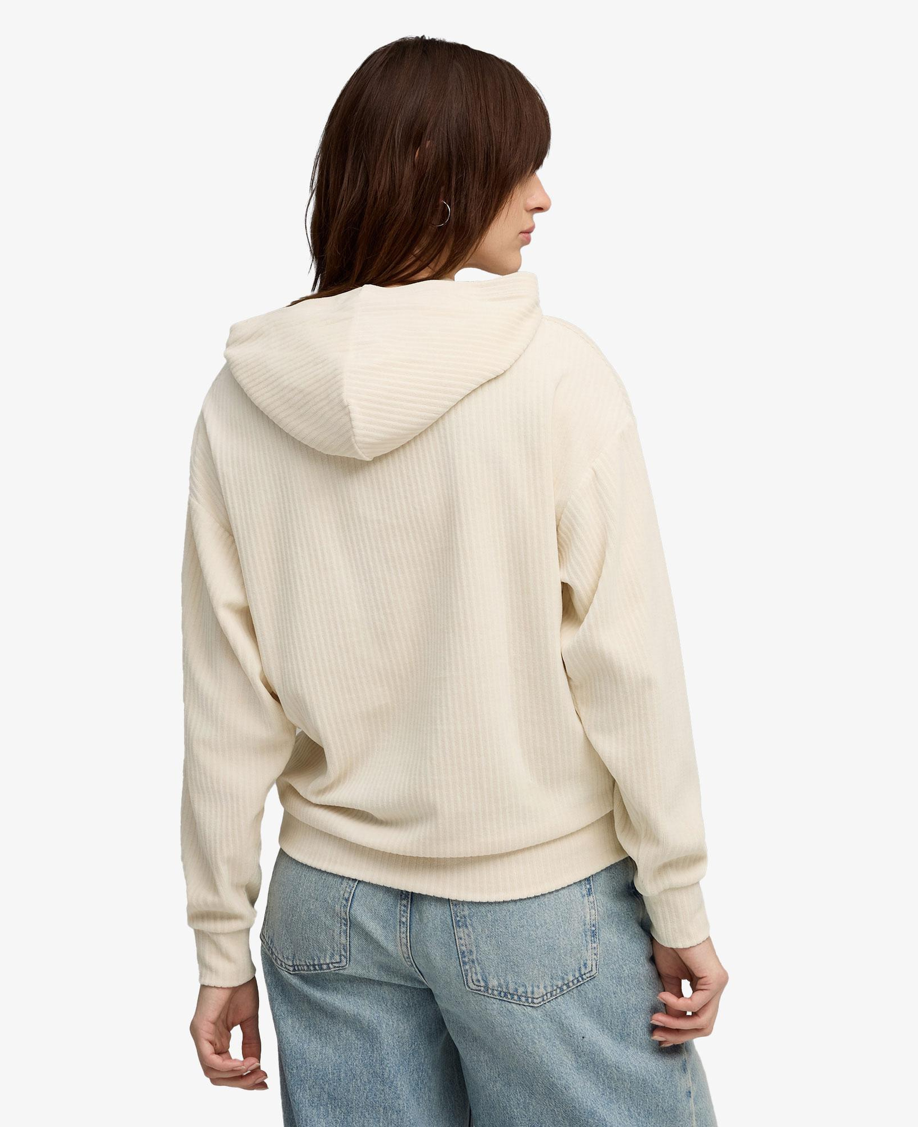 Puma Essentials Elevated Velour  Kadın Krem Sweatshirt