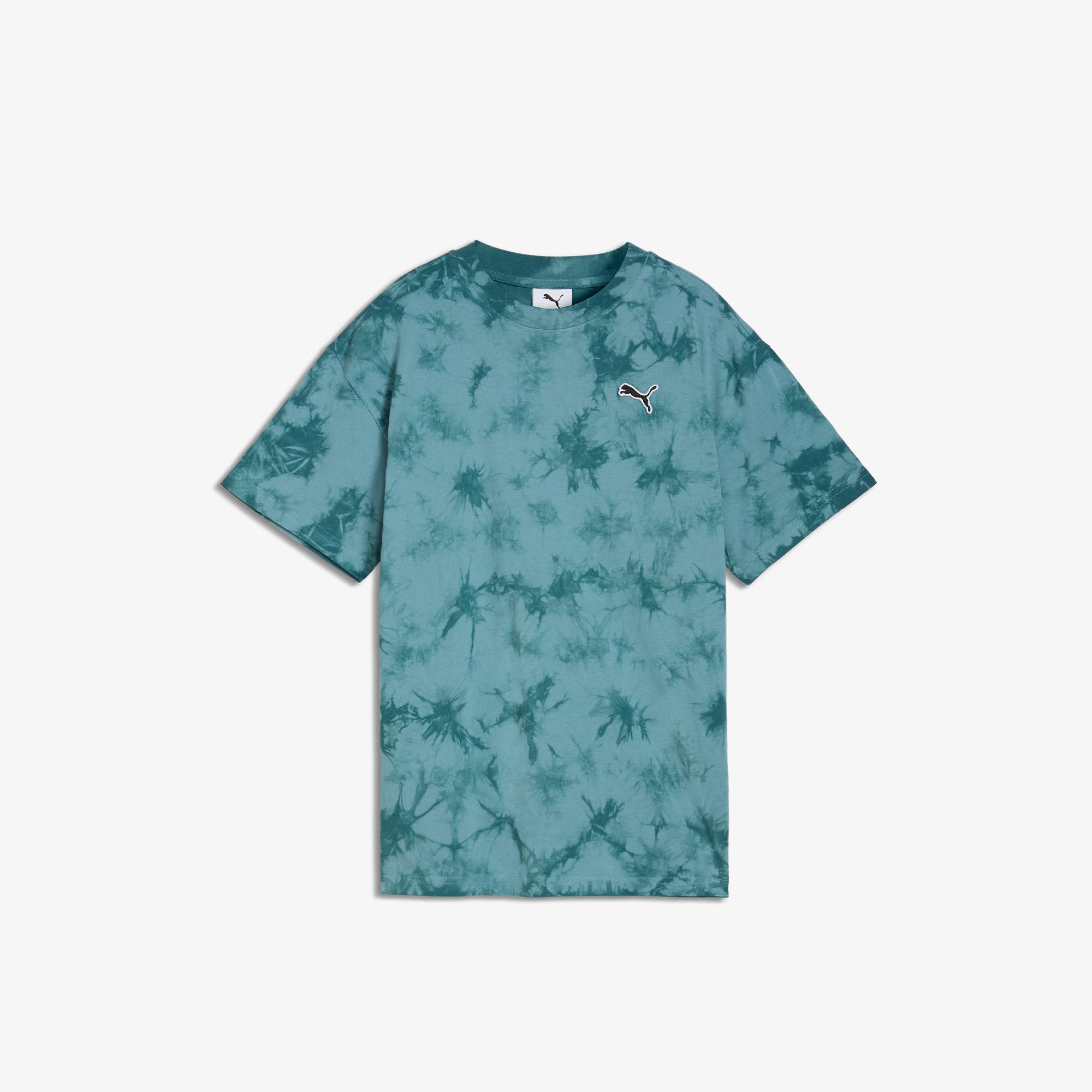Puma Essentials Relaxed Tie-Dye  Çocuk Yeşil T-Shirt