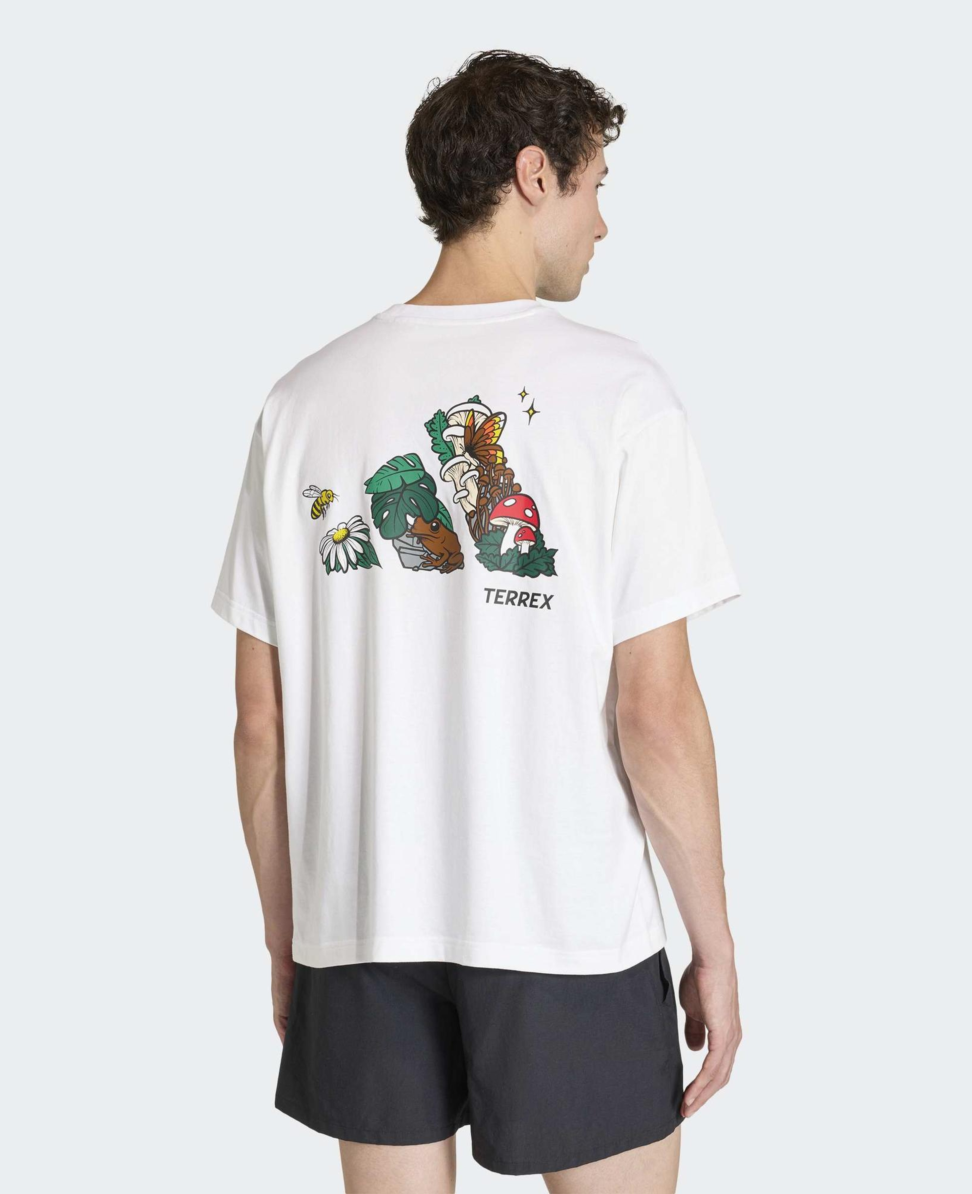 adidas Nature Yürüyüş Erkek Beyaz T-Shirt