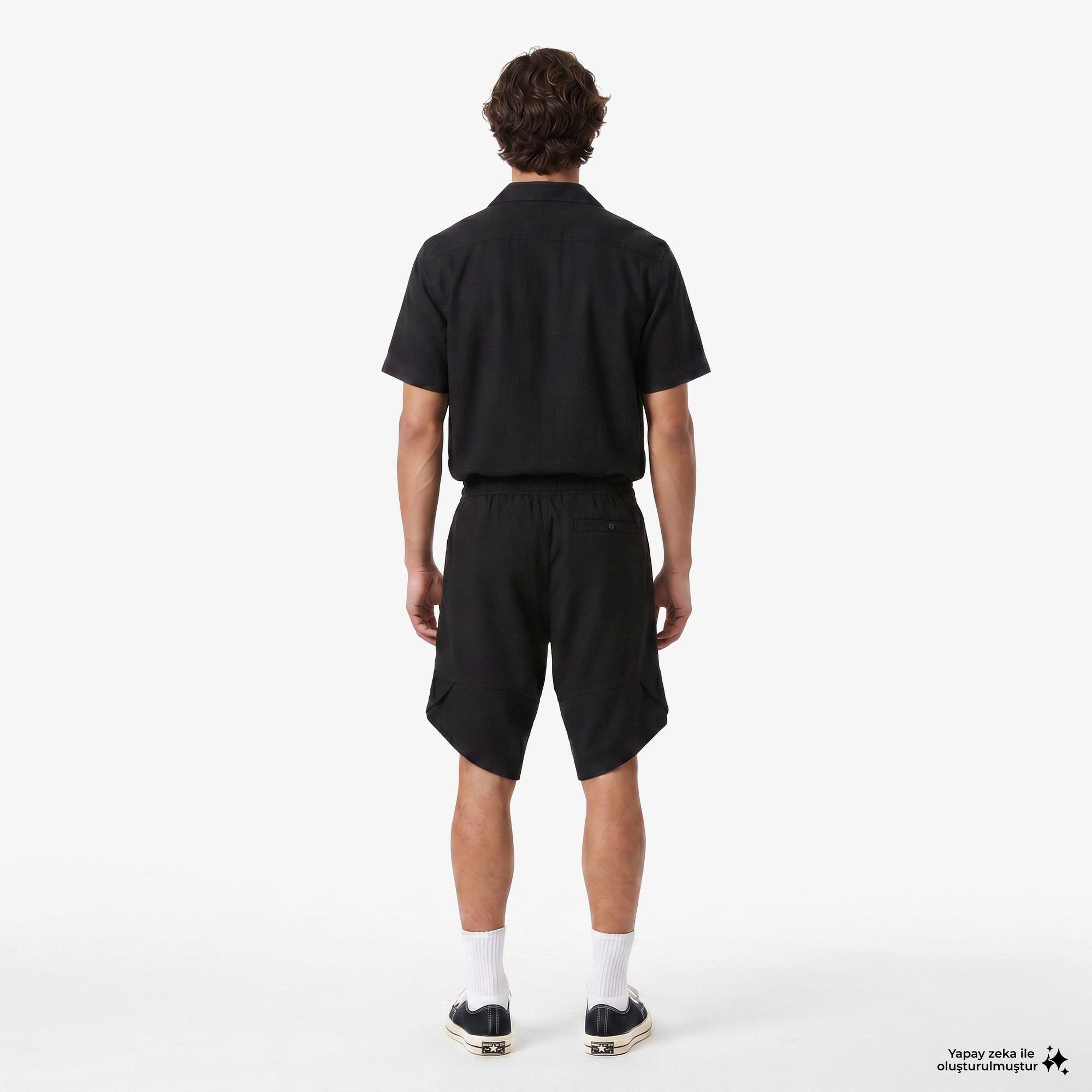 UNITED4 Regular Fit Erkek Siyah Şort