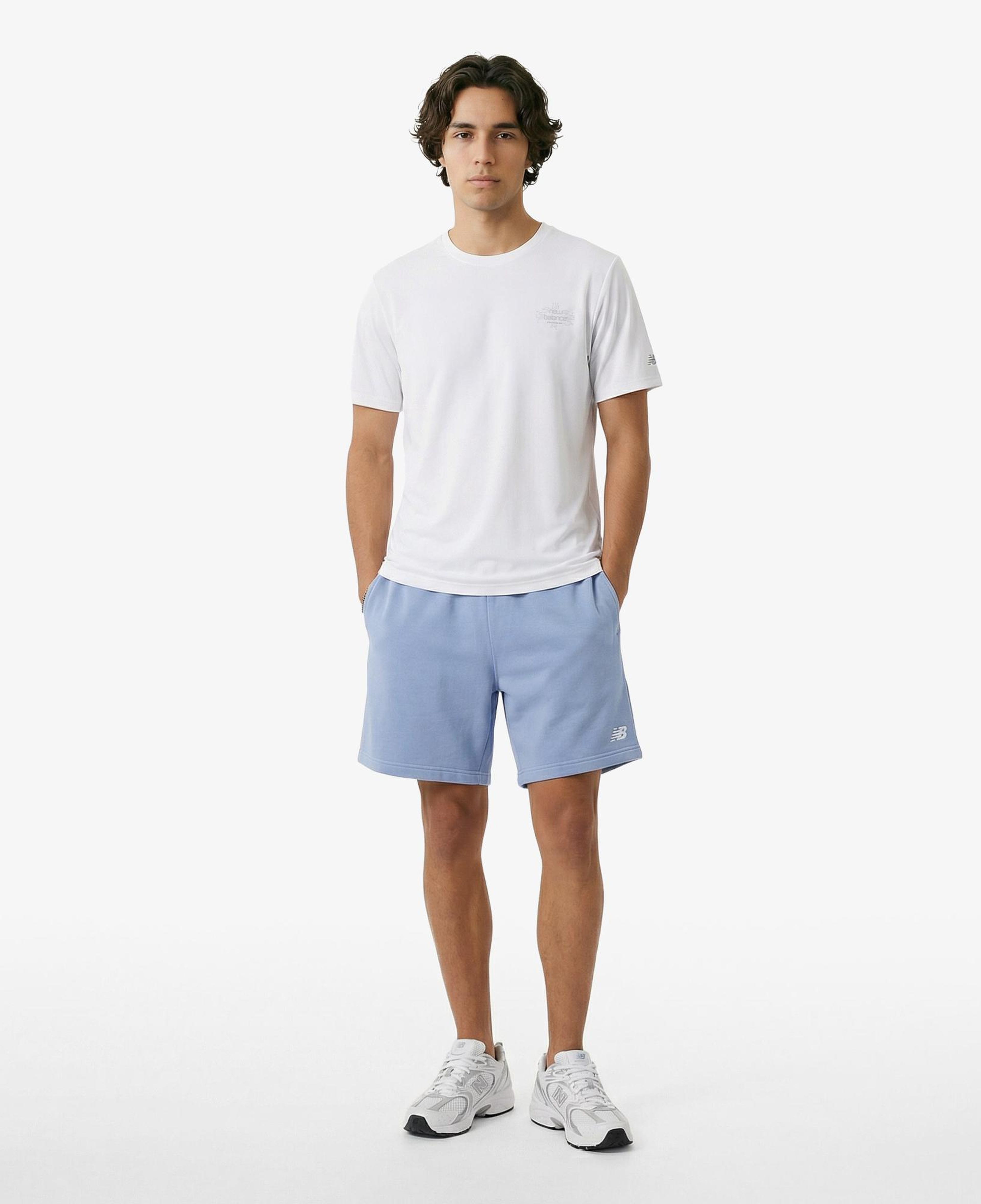 New Balance Reflective Poly Erkek Beyaz T-Shirt