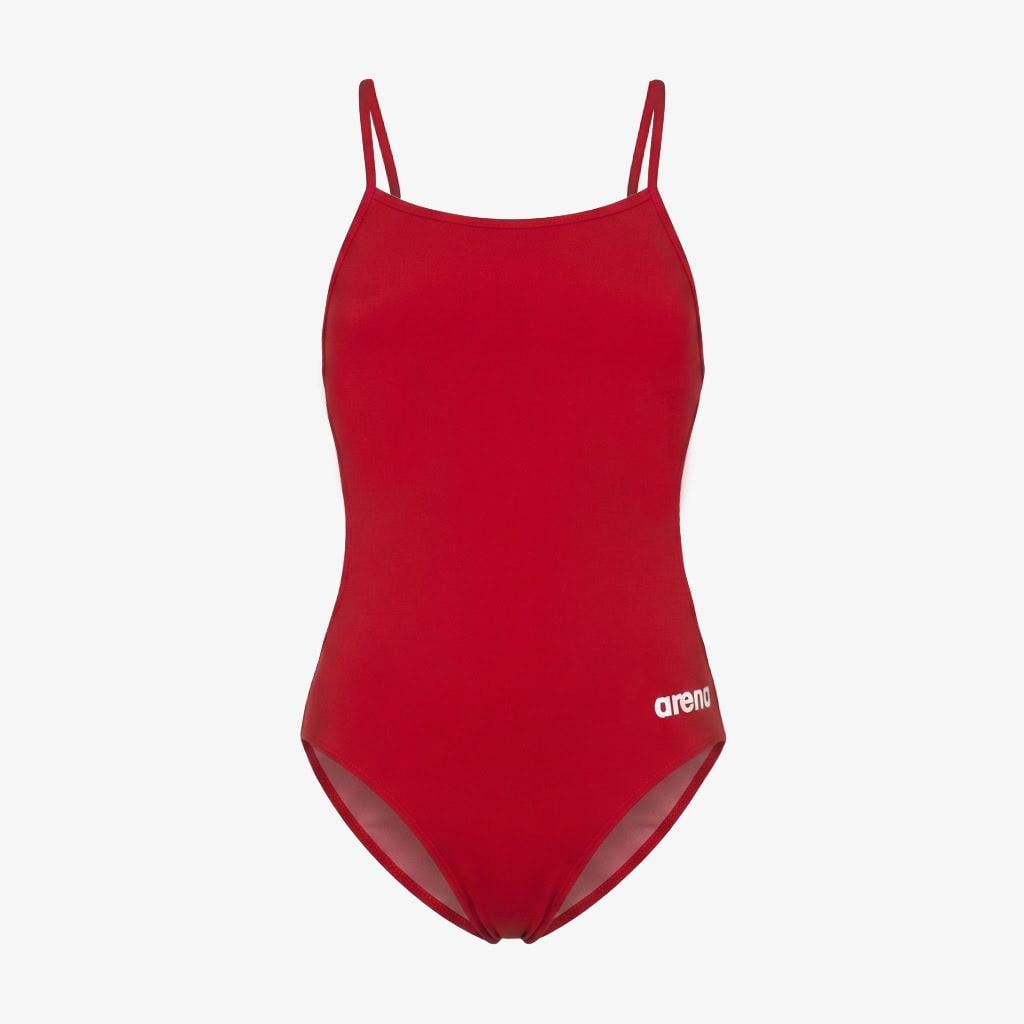 Arena Swimsuit Lace Back Solid Kadın Kırmızı Mayo