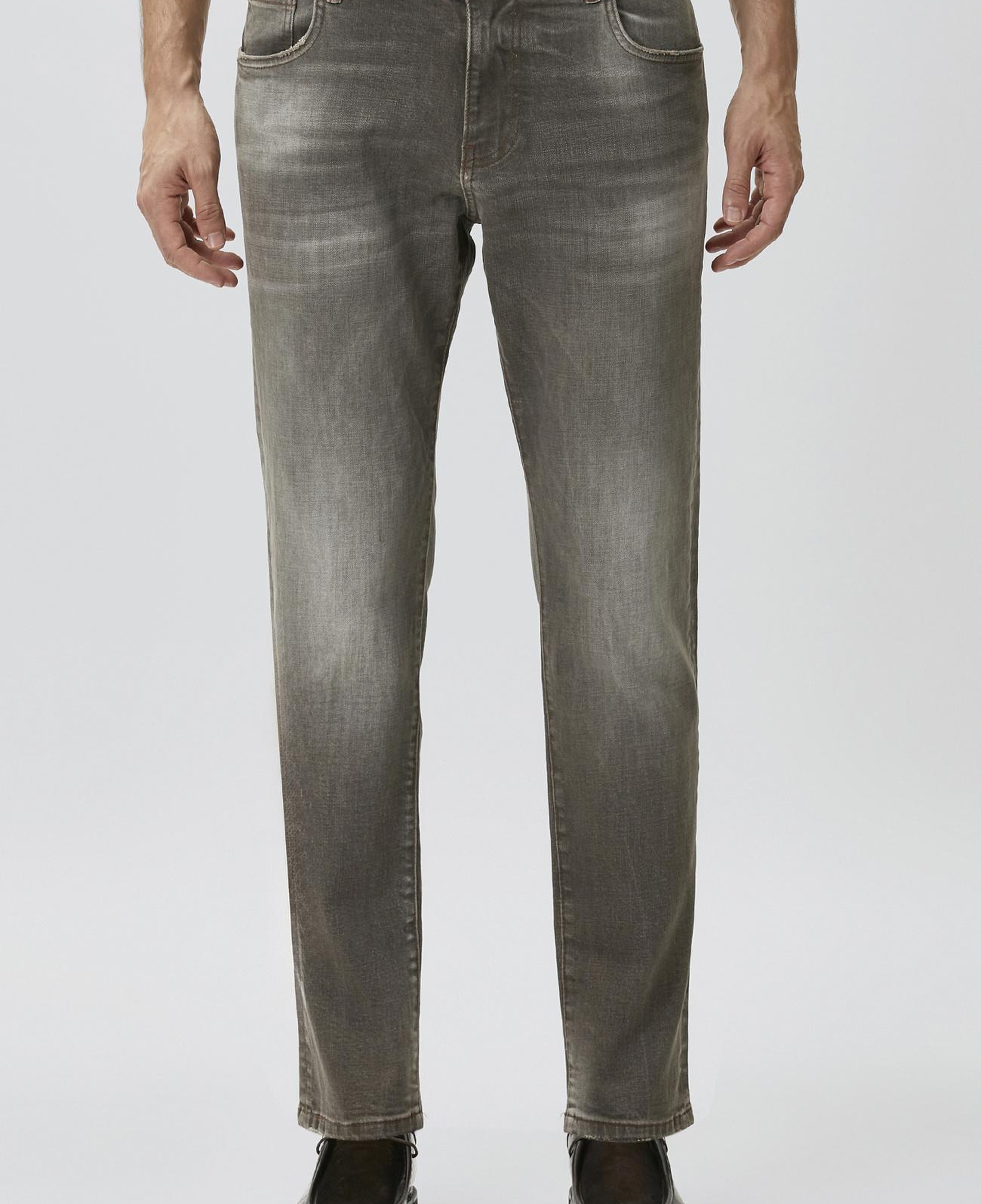 Network Erkek Slim Fit Vizon Denim Pantolon