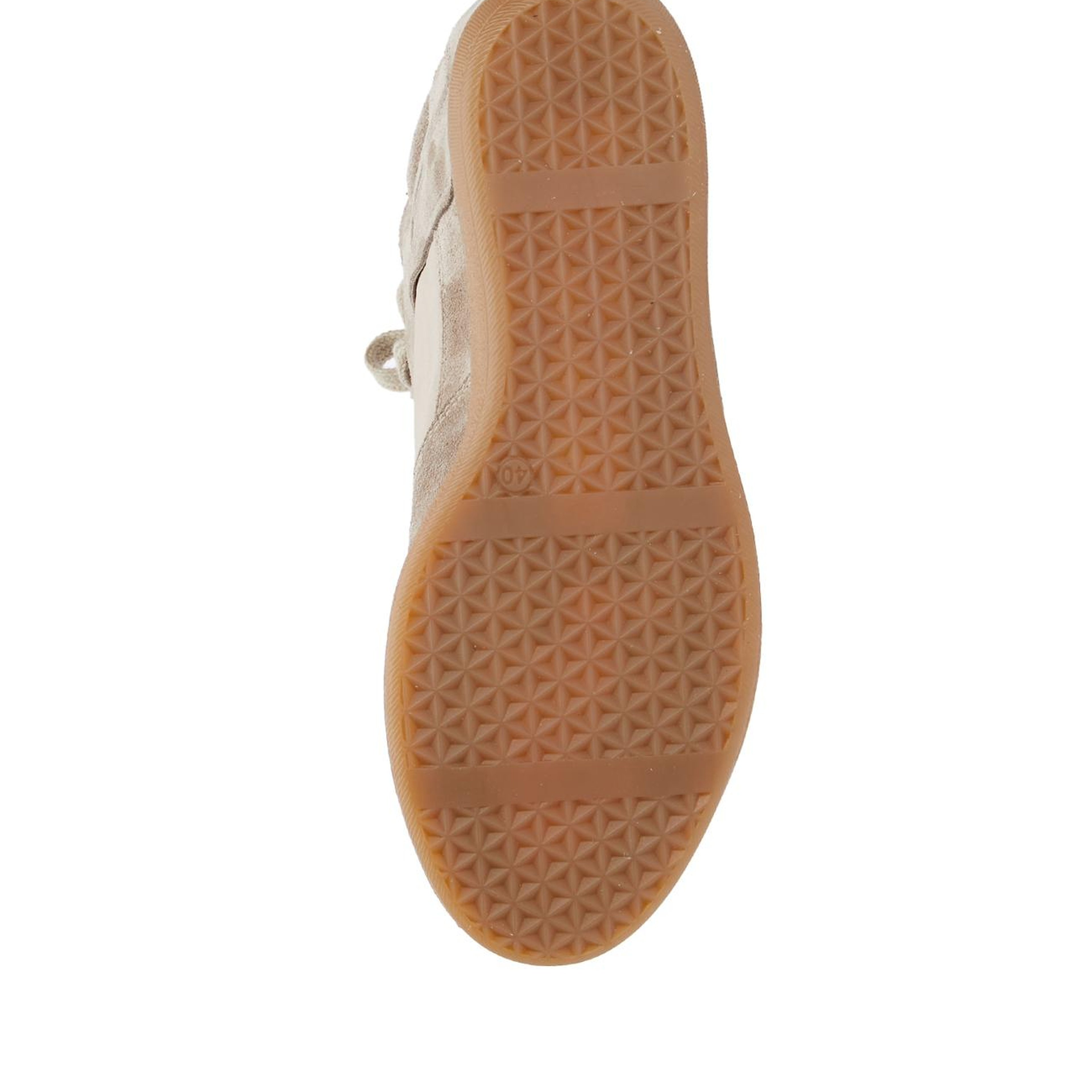 Divarese Kadın Bej Gizli Ökçeli Deri Sneaker