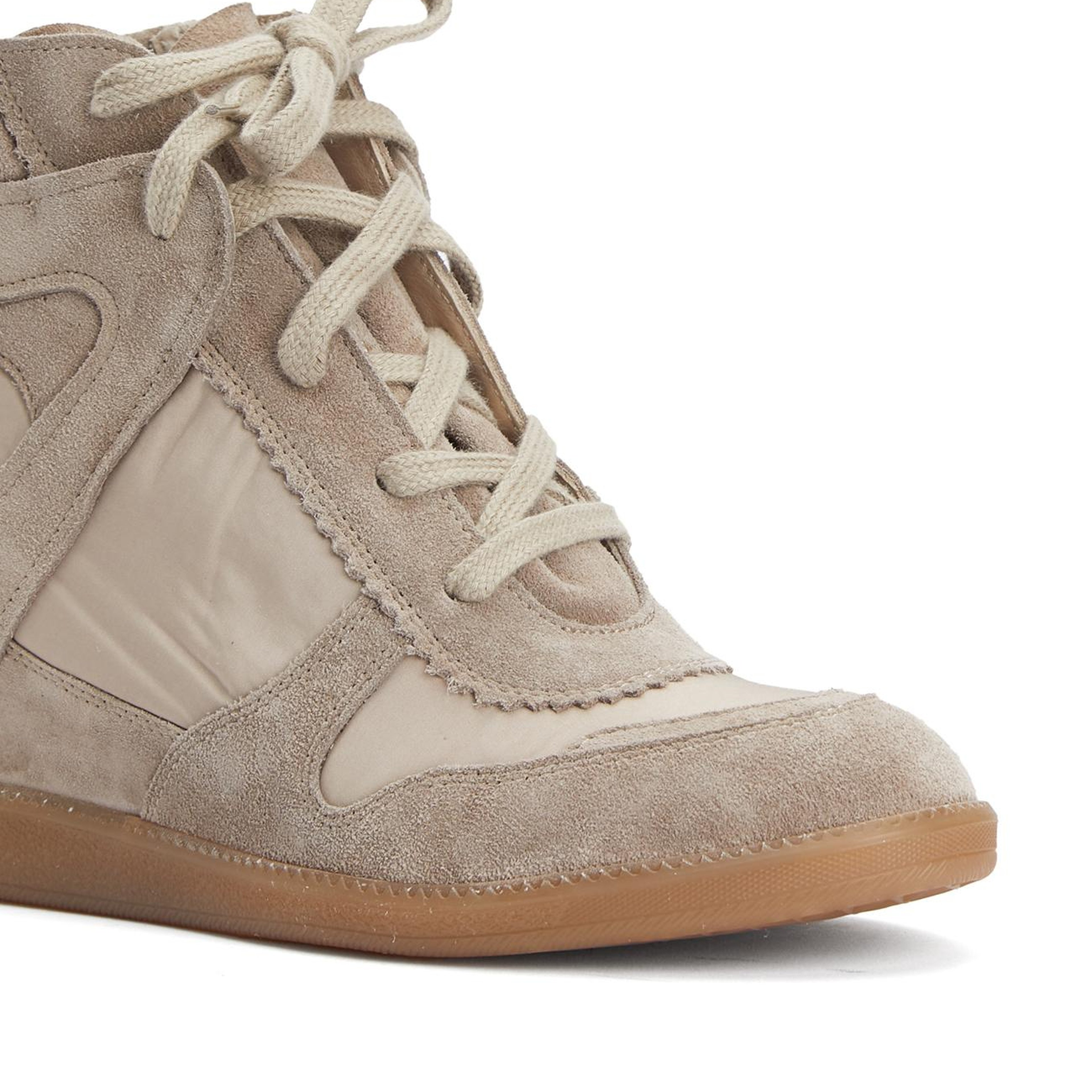 Divarese Kadın Bej Gizli Ökçeli Deri Sneaker