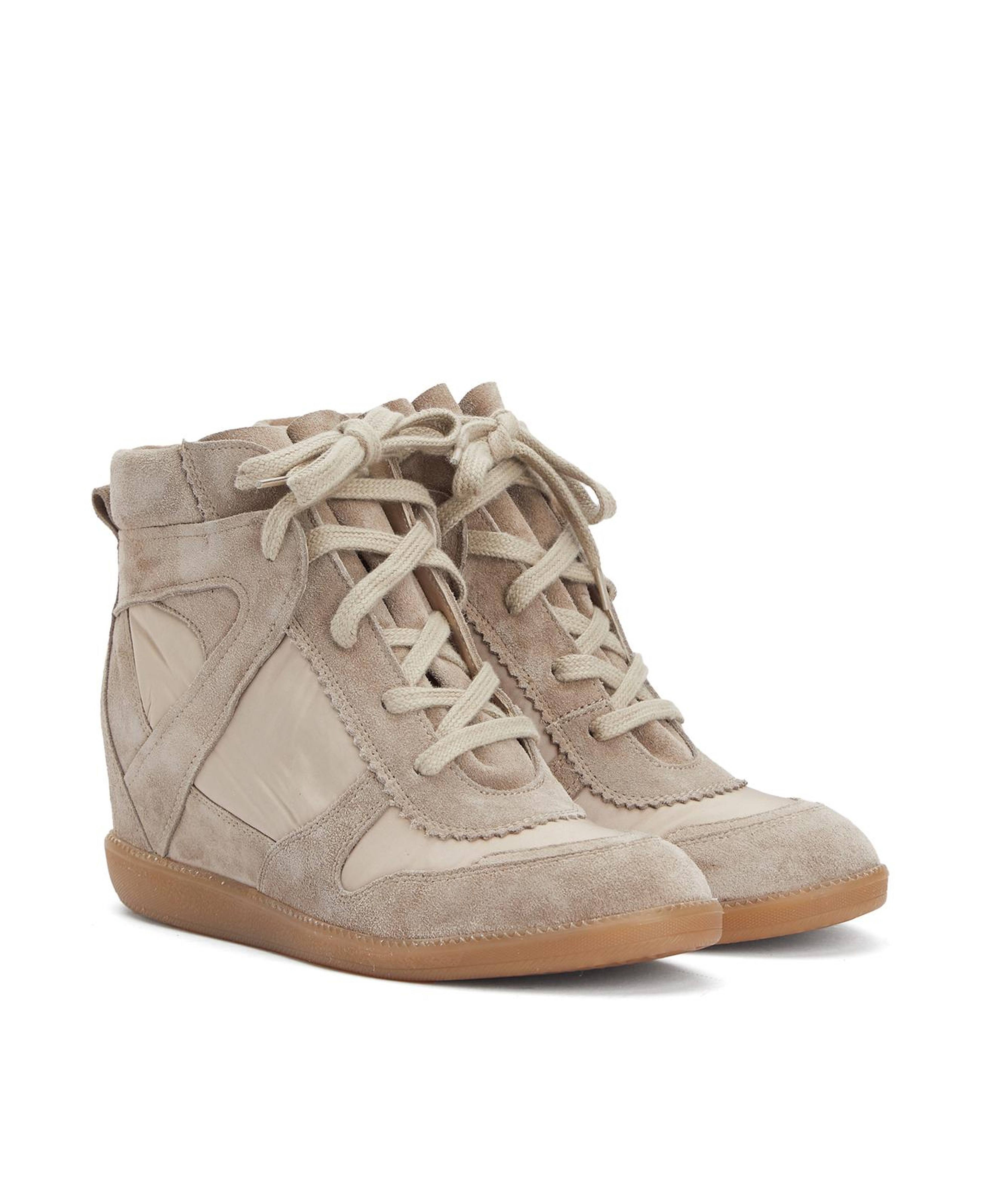 Divarese Kadın Bej Gizli Ökçeli Deri Sneaker