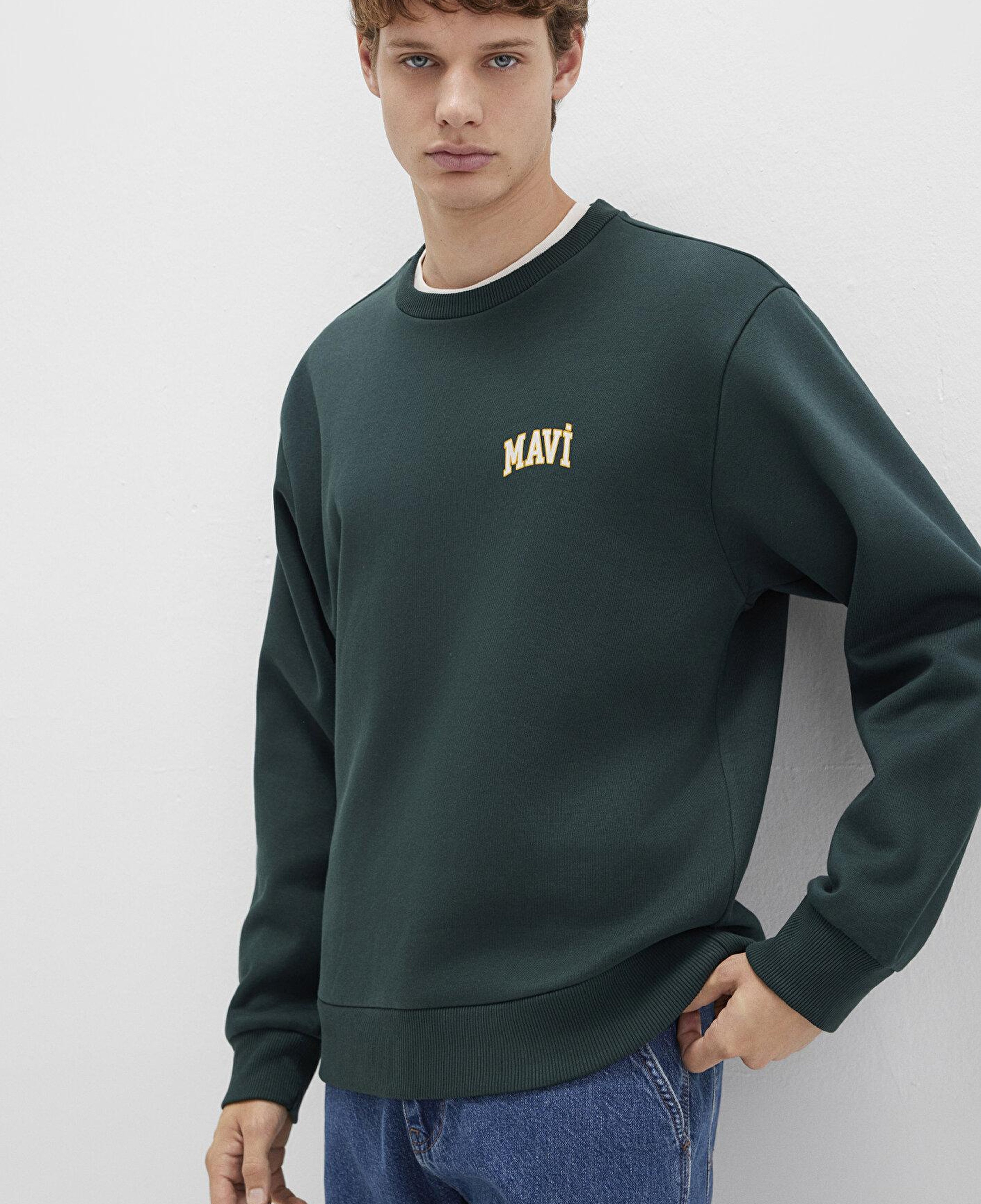 Mavi Mavi Logo Baskılı Yeşil Sweatshirt 0611716-81570