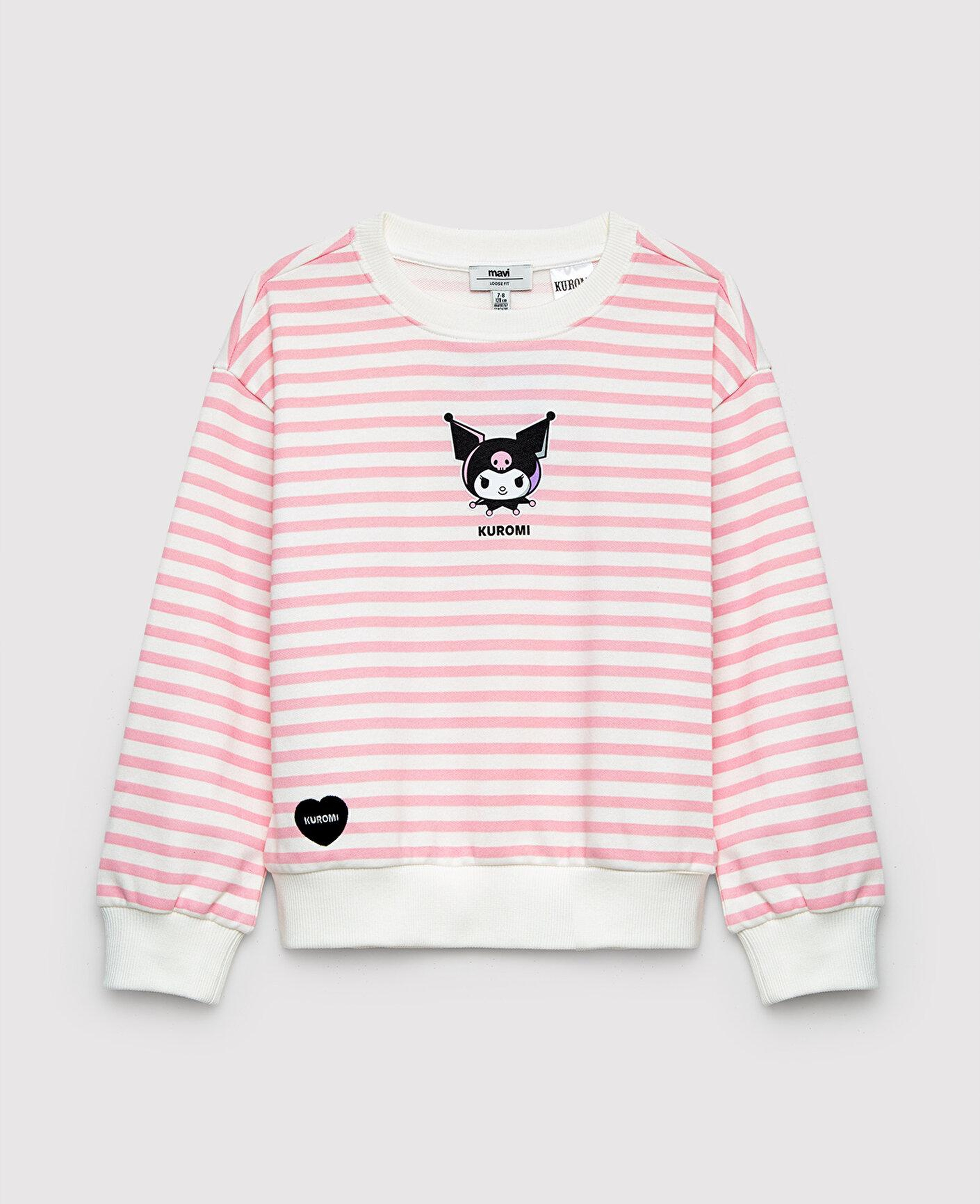 Mavi Kuromi Baskılı Çizgili Sweatshirt 7S10201-91630