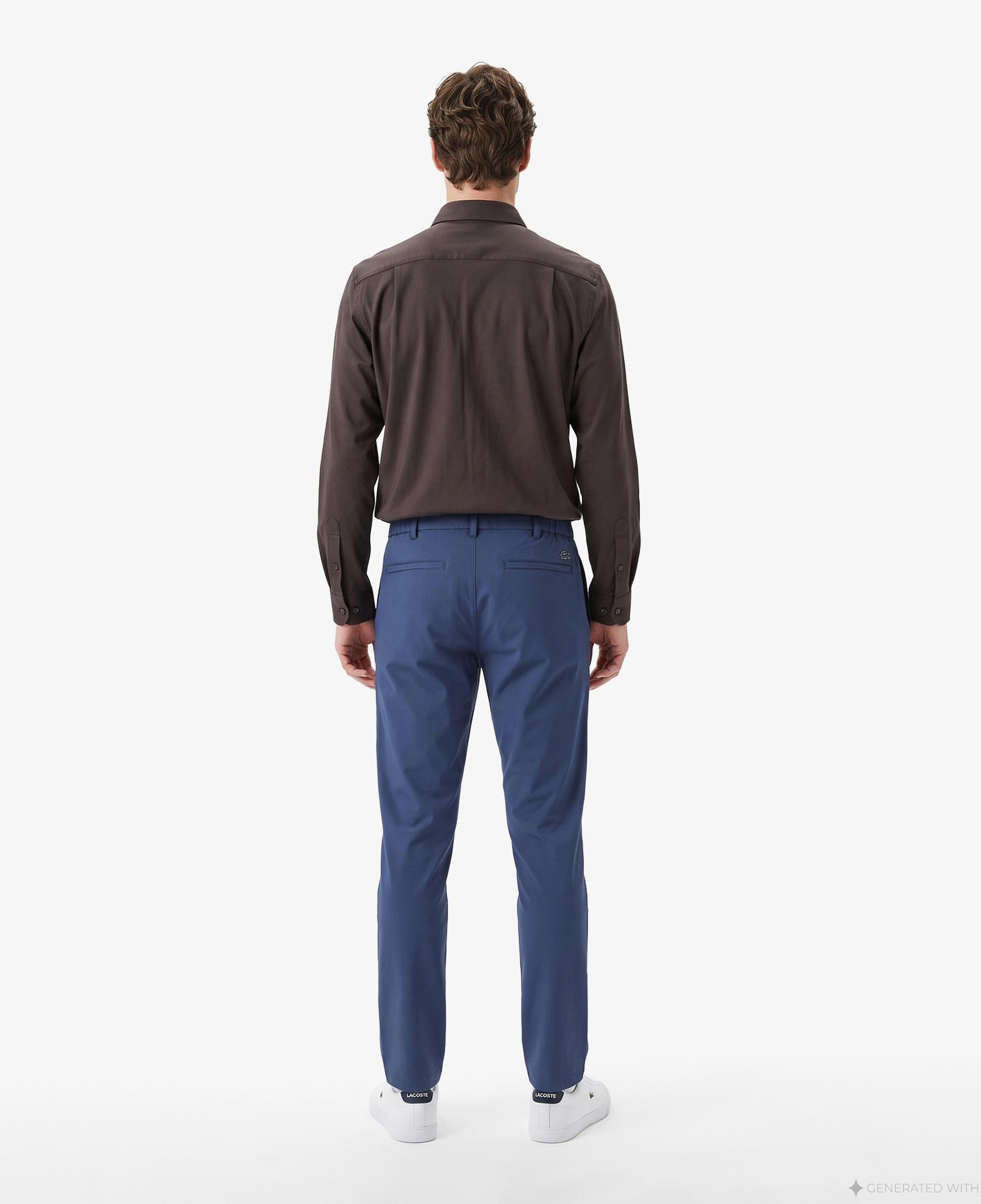 Erkek Tapered Fit Lacivert Chino Pantolon