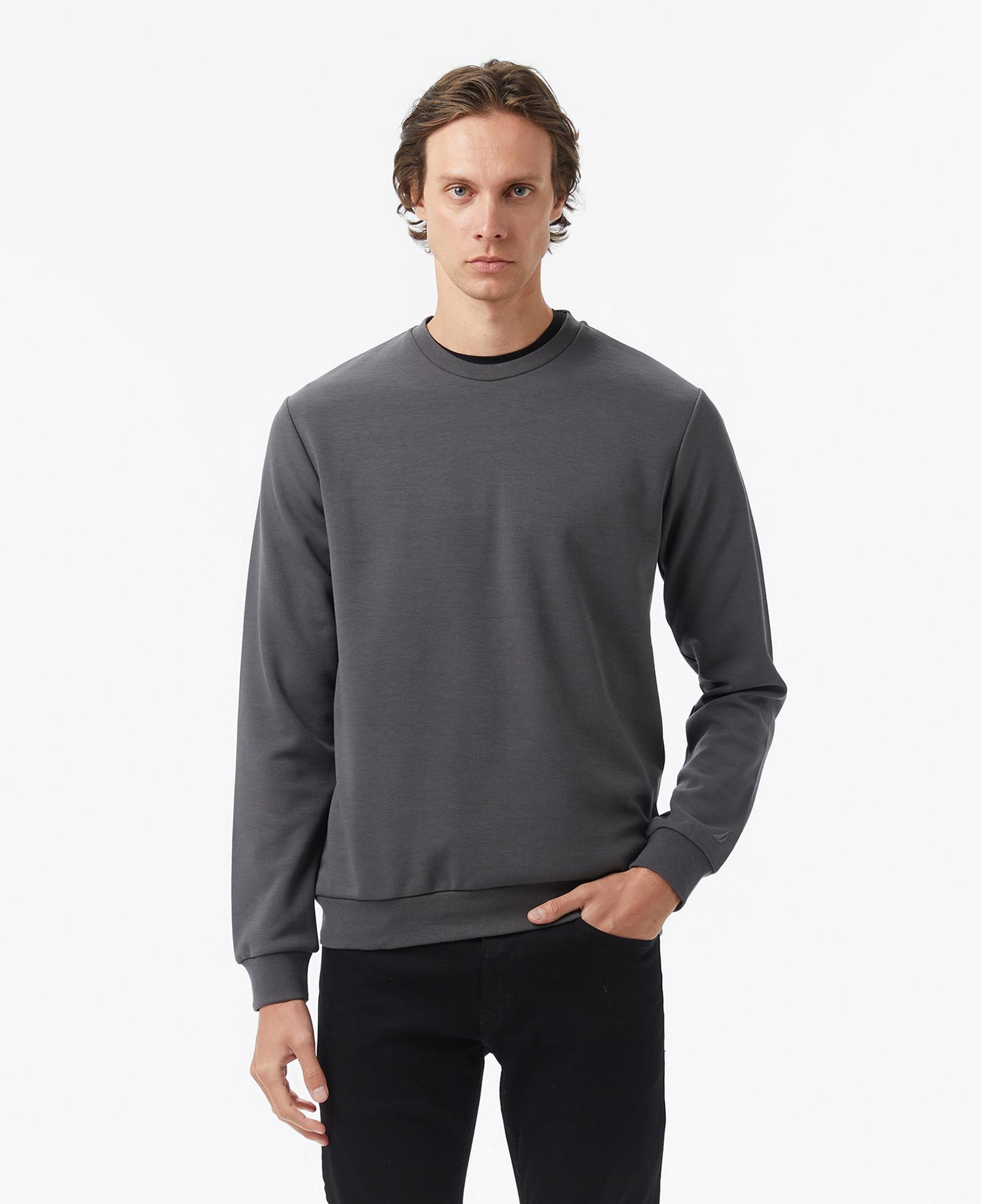 Nautica Erkek Gri Classic Fit Sweatshirt