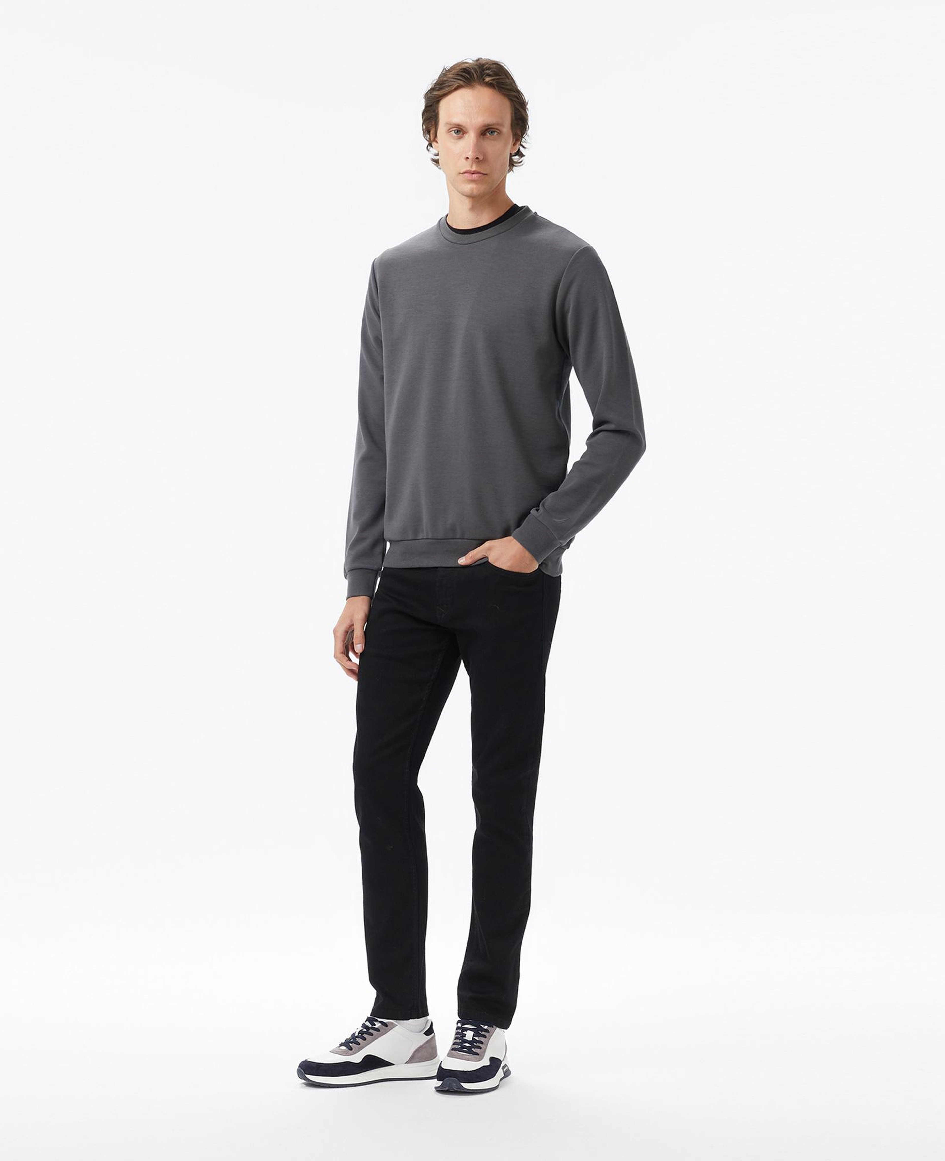 Nautica Erkek Gri Classic Fit Sweatshirt
