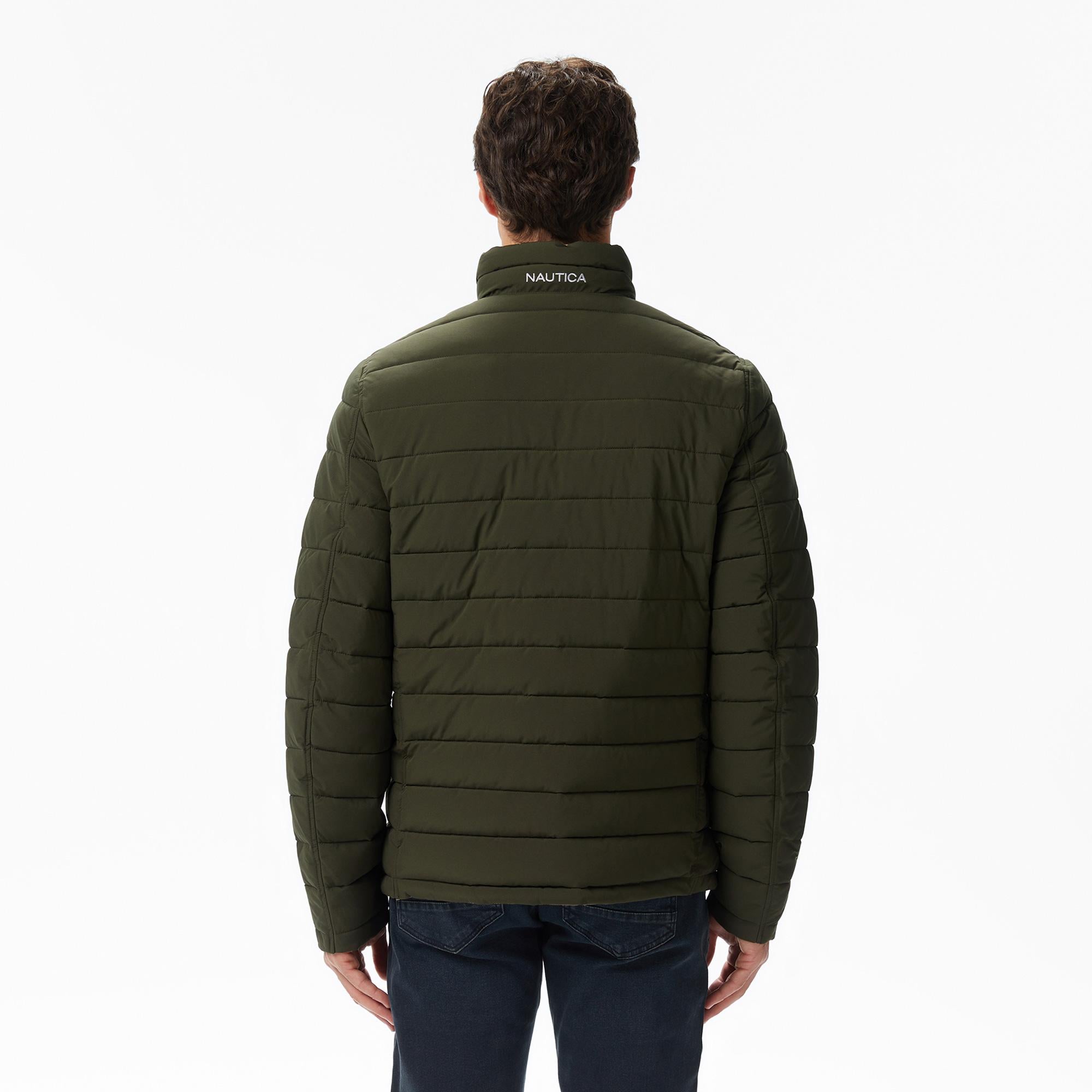 Nautica Erkek Yeşil Regular Fit Çift Taraflı Mont