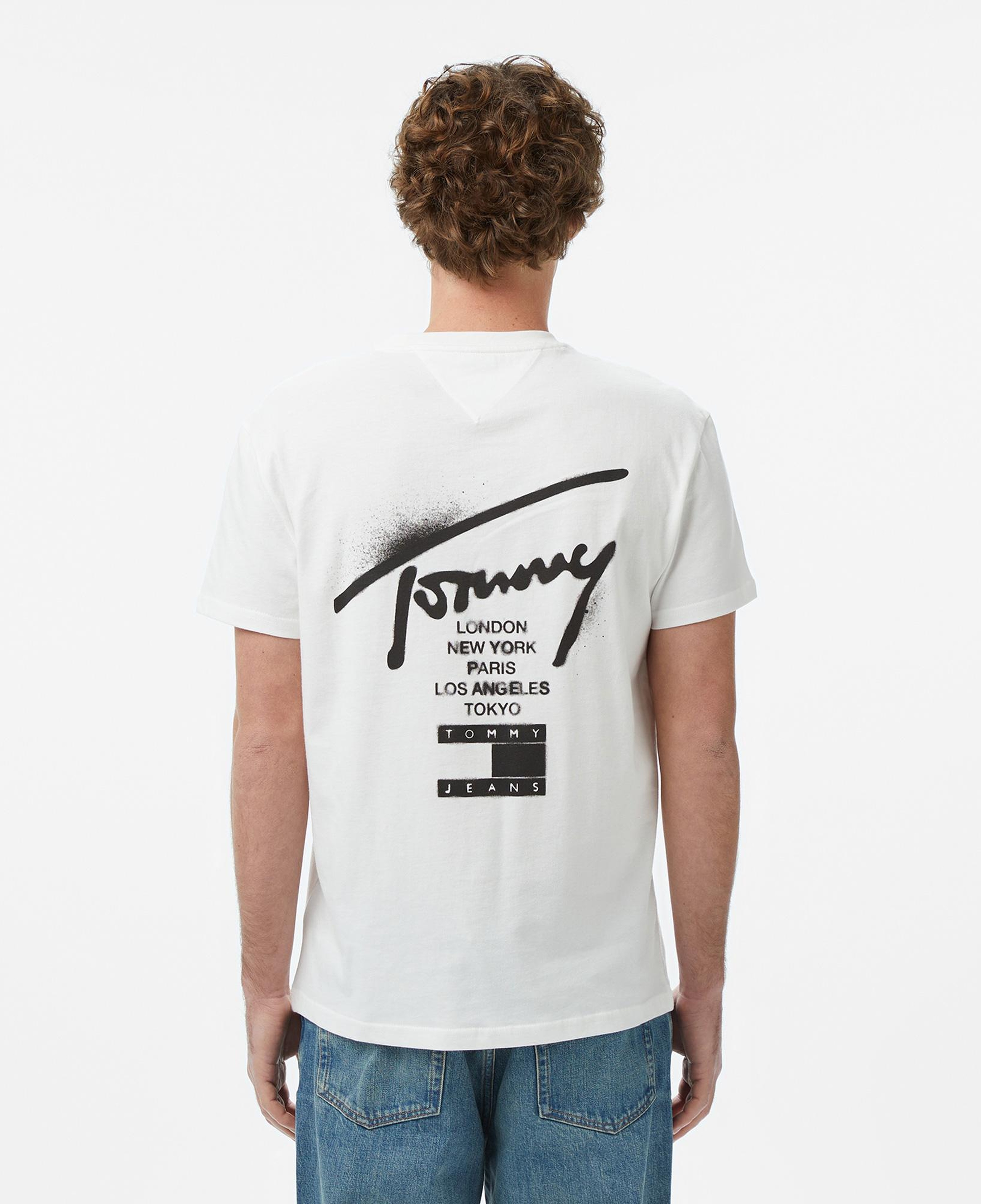 Tommy Hilfiger Regular City Sign Erkek Beyaz T-Shirt