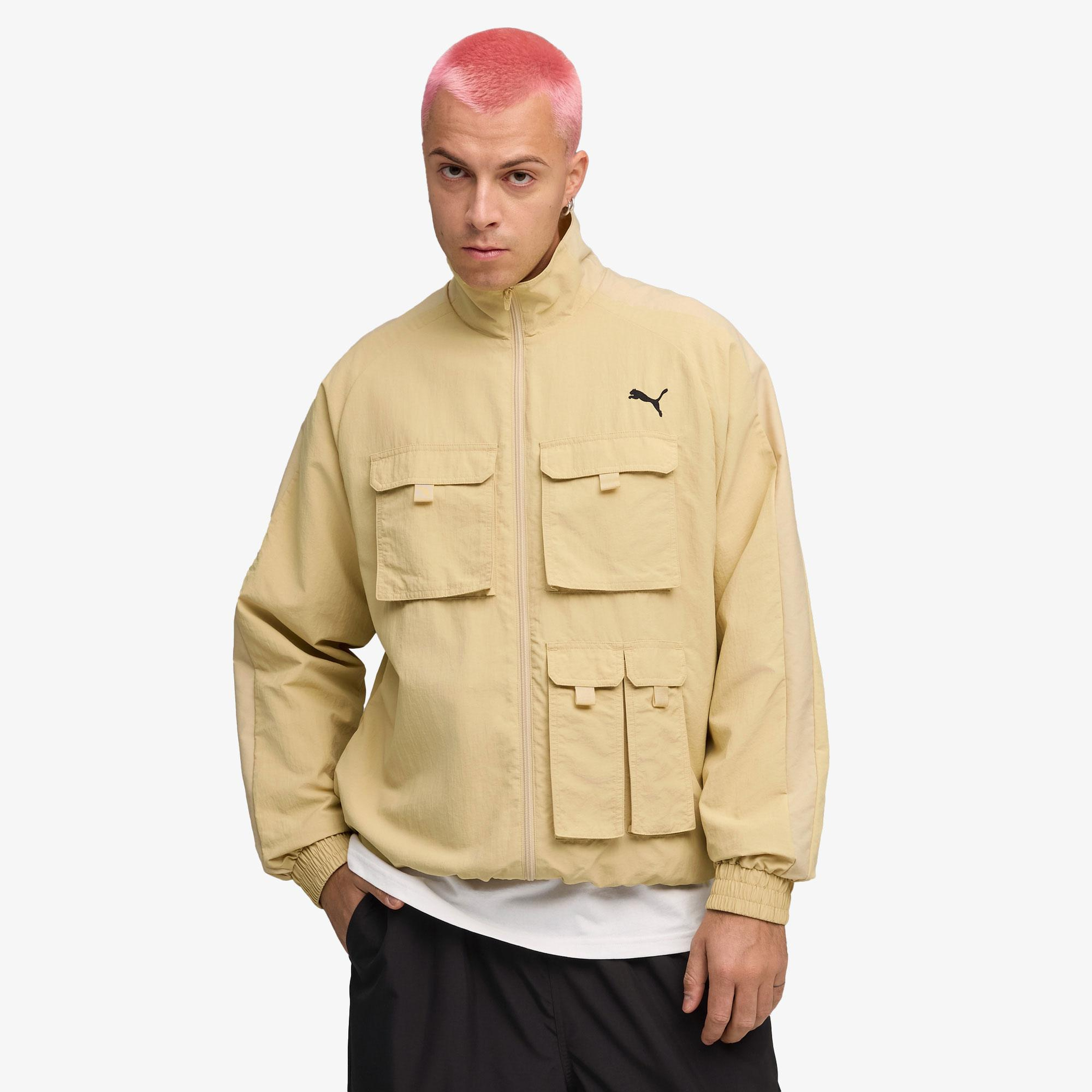Puma T7 Cargo Relaxed Track Erkek Krem Ceket
