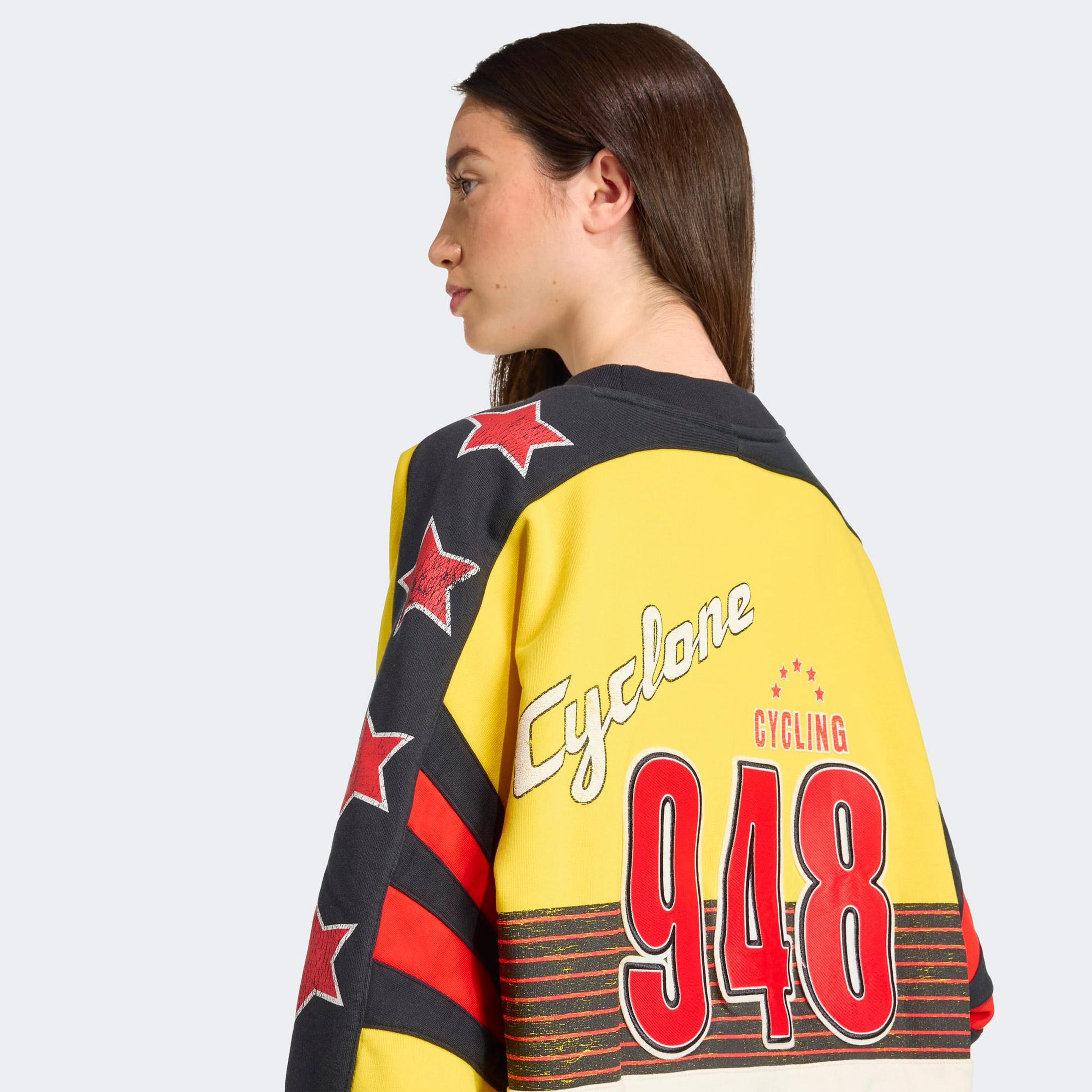 adidas Archive Cycling Kadın Sarı Vintage Sweatshirt