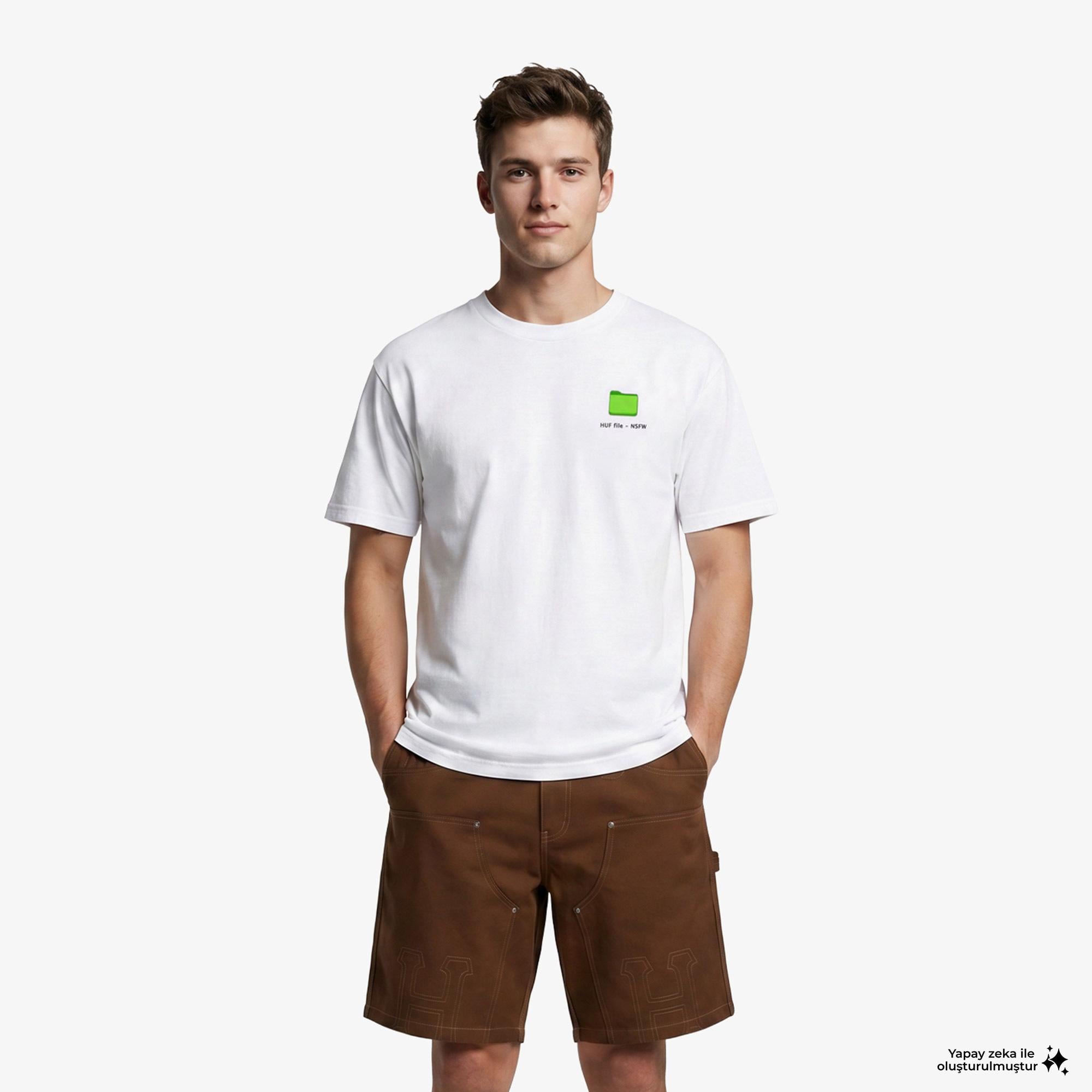 Huf Desktop Erkek Beyaz T-Shirt