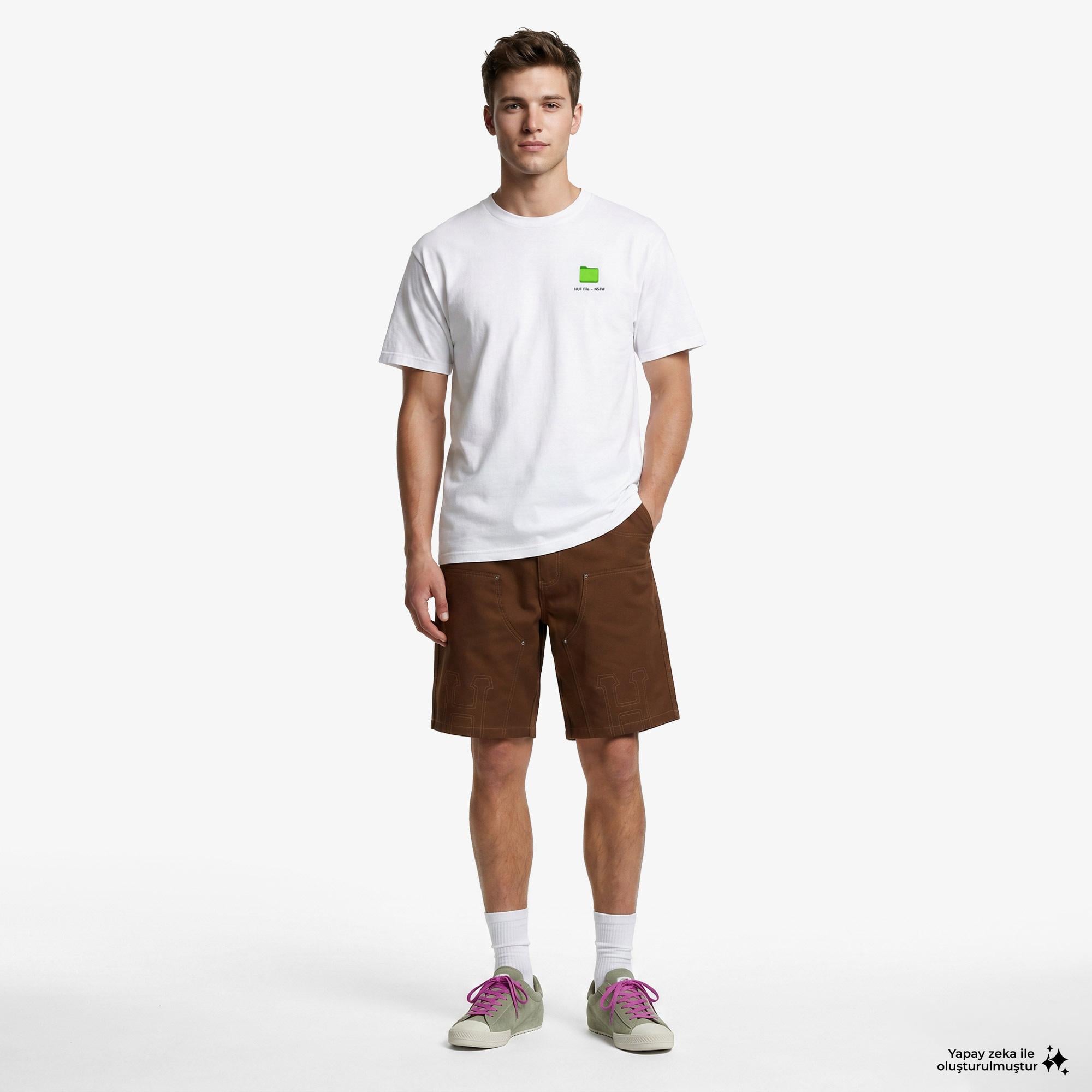Huf Desktop Erkek Beyaz T-Shirt
