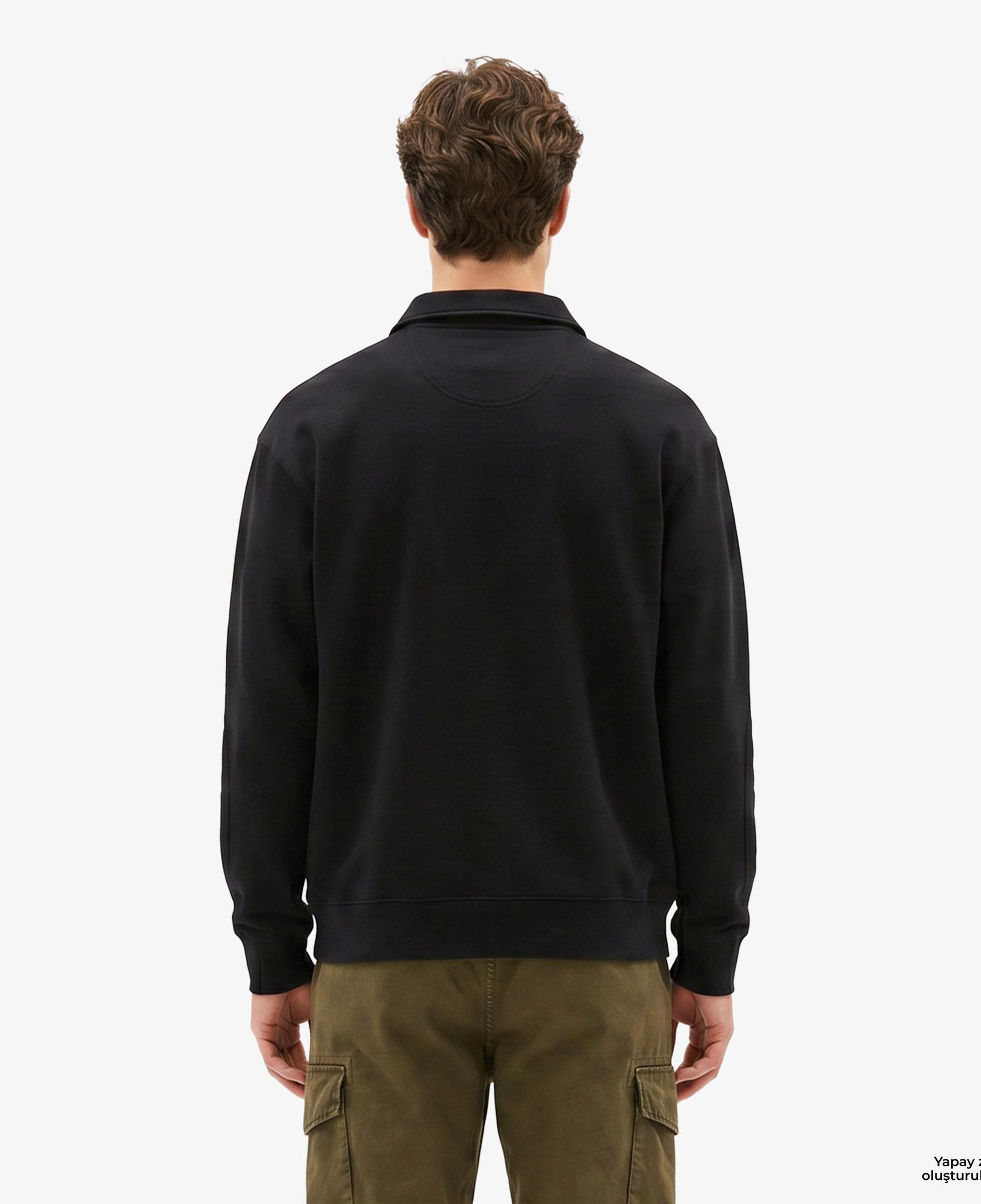 Huf Big Block 1/4 French Terry Zip Erkek Siyah Ceket