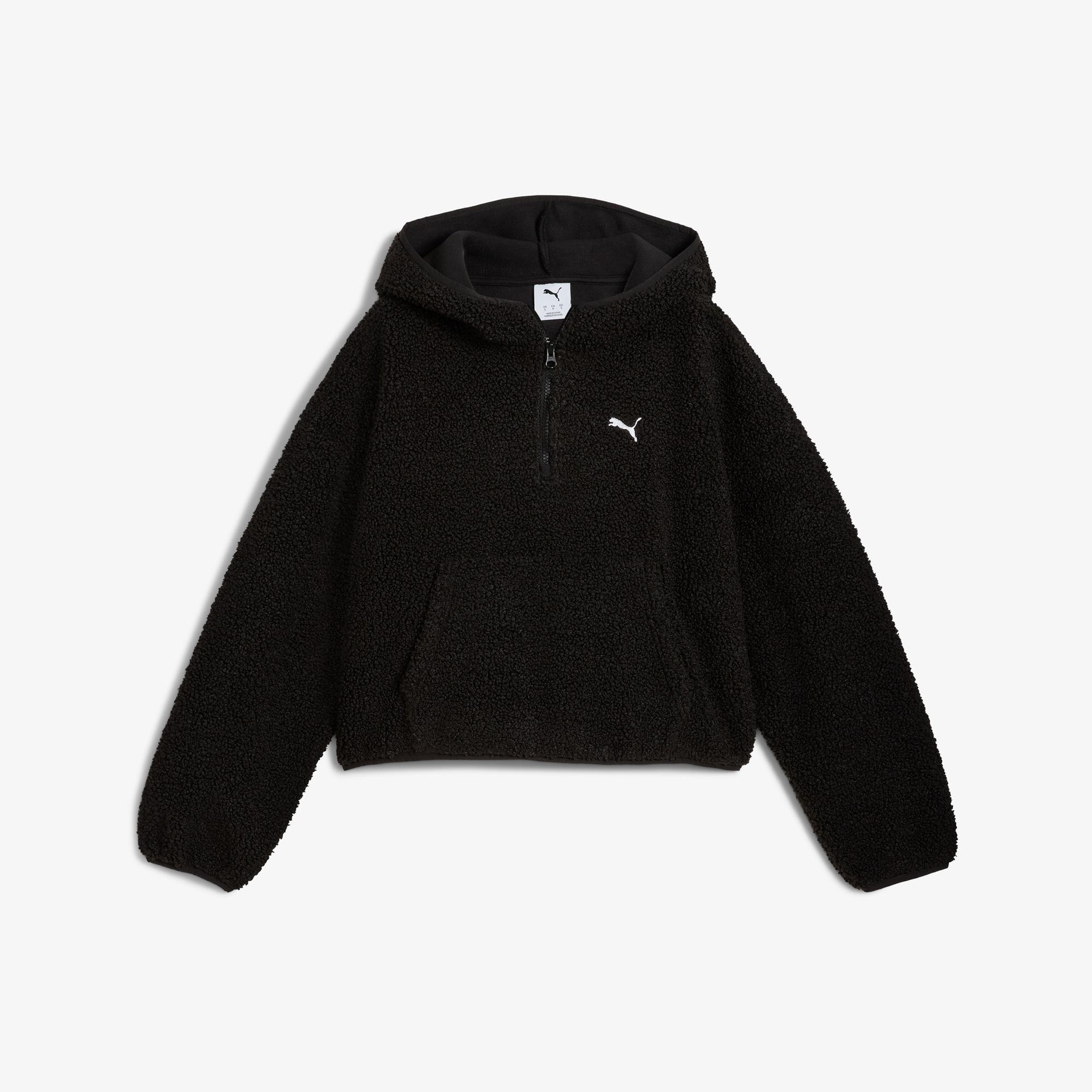 Puma Wardrobe Essential Polar FL  Kadın Siyah Sweatshirt