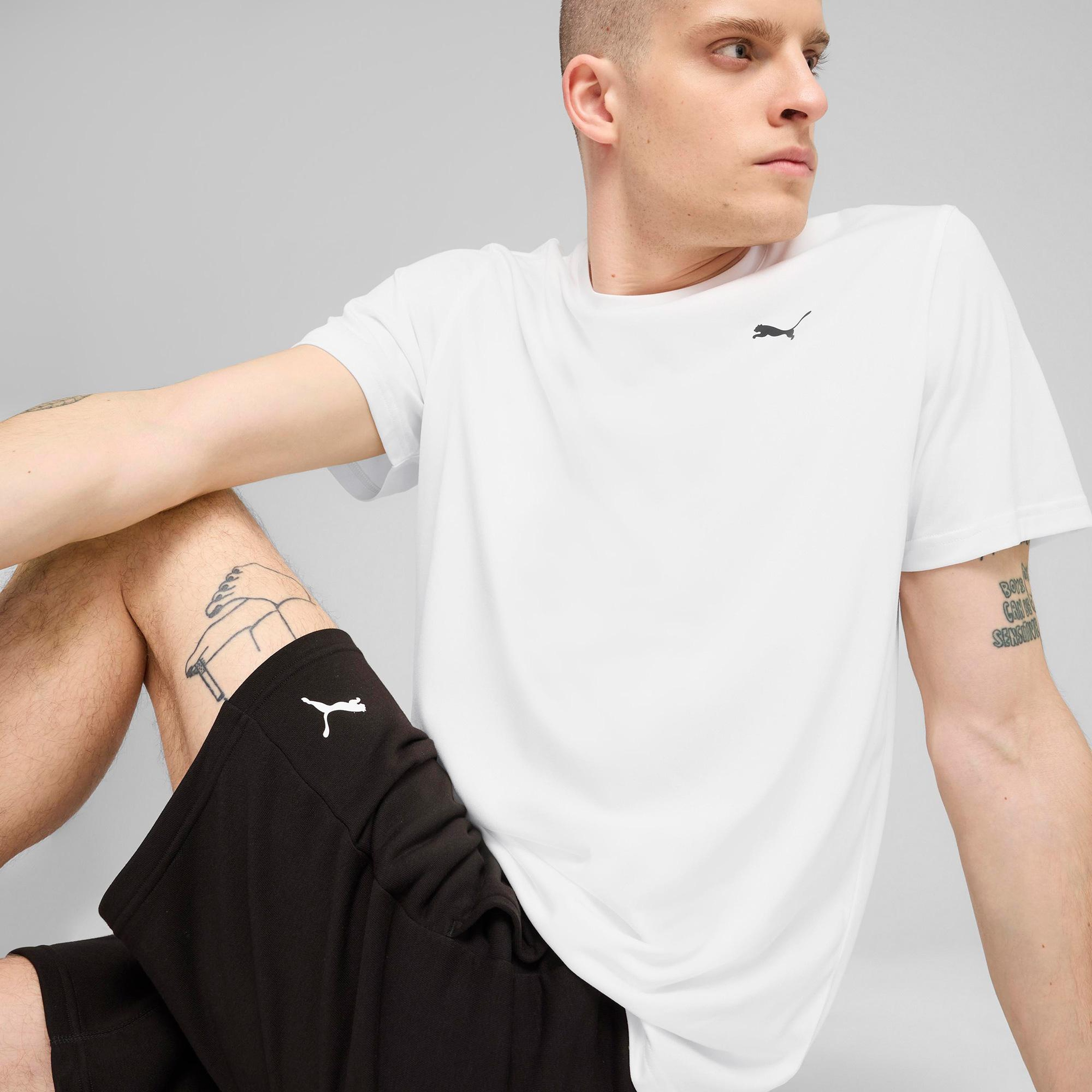 Puma Tad Ess Solid Cat Lc Erkek Beyaz Antrenman T-Shirt