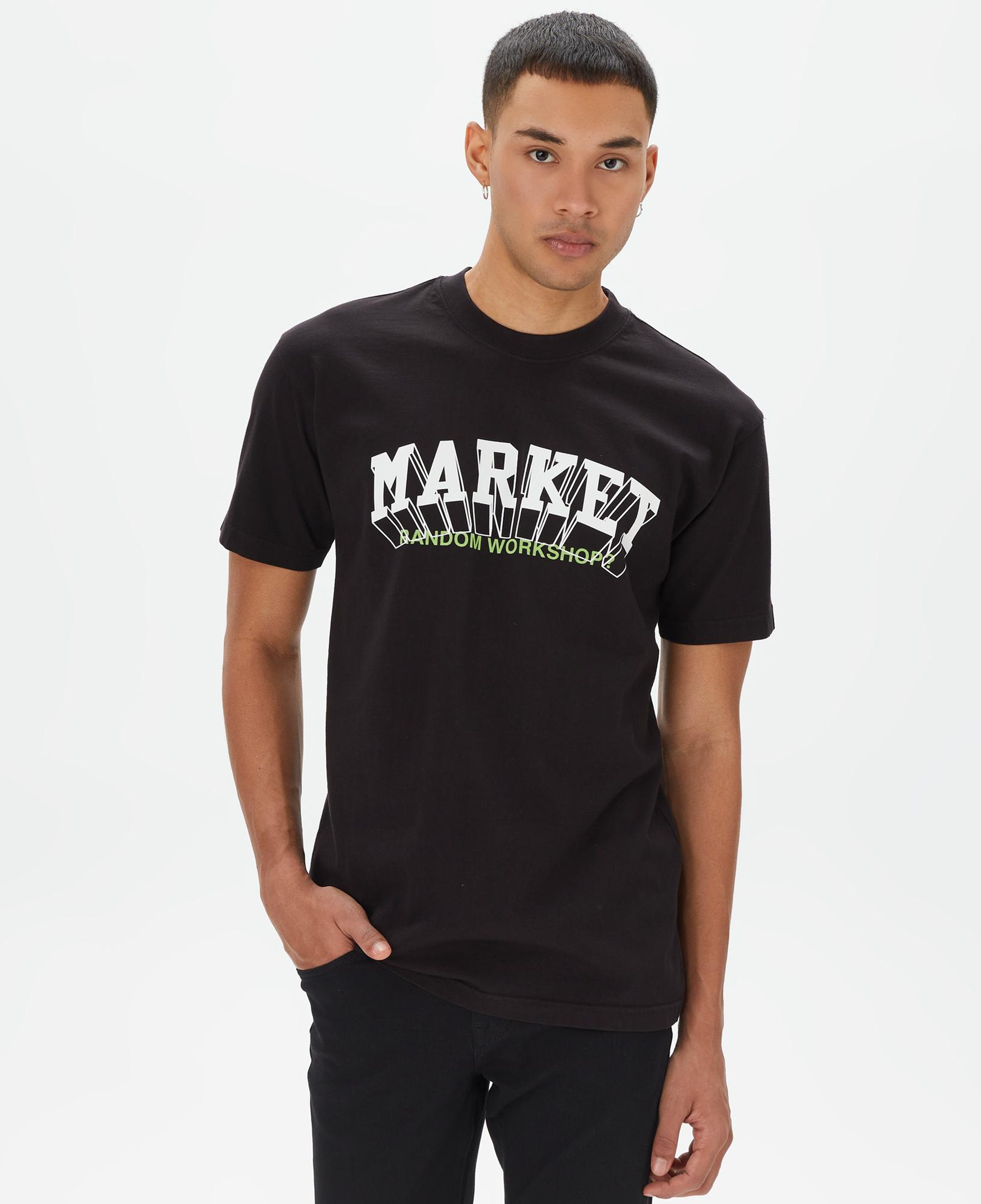 Market Super Market Erkek Siyah T-Shirt