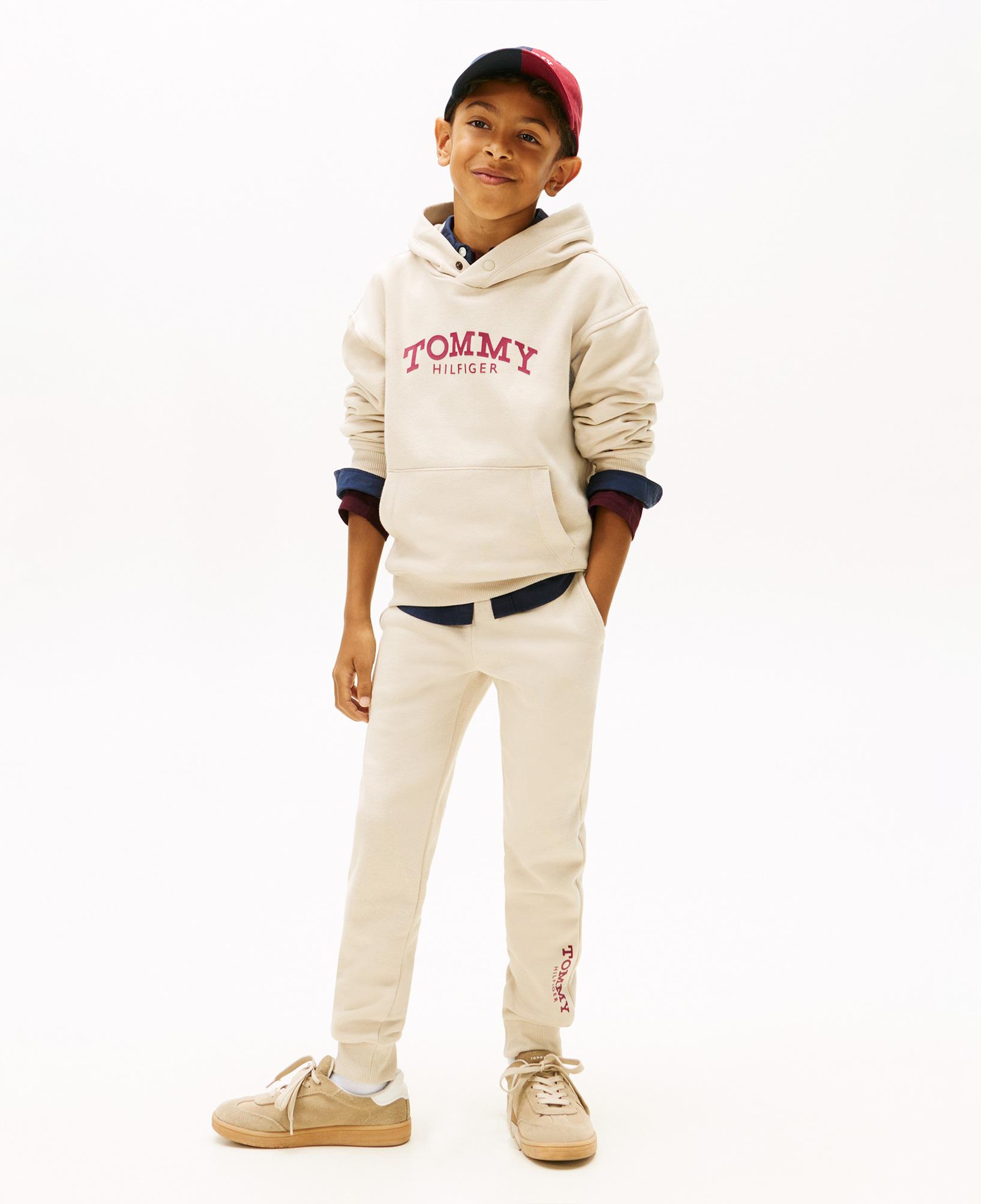 Tommy Hilfiger Monotype Print Graphic Çocuk Bej Eşofman Altı