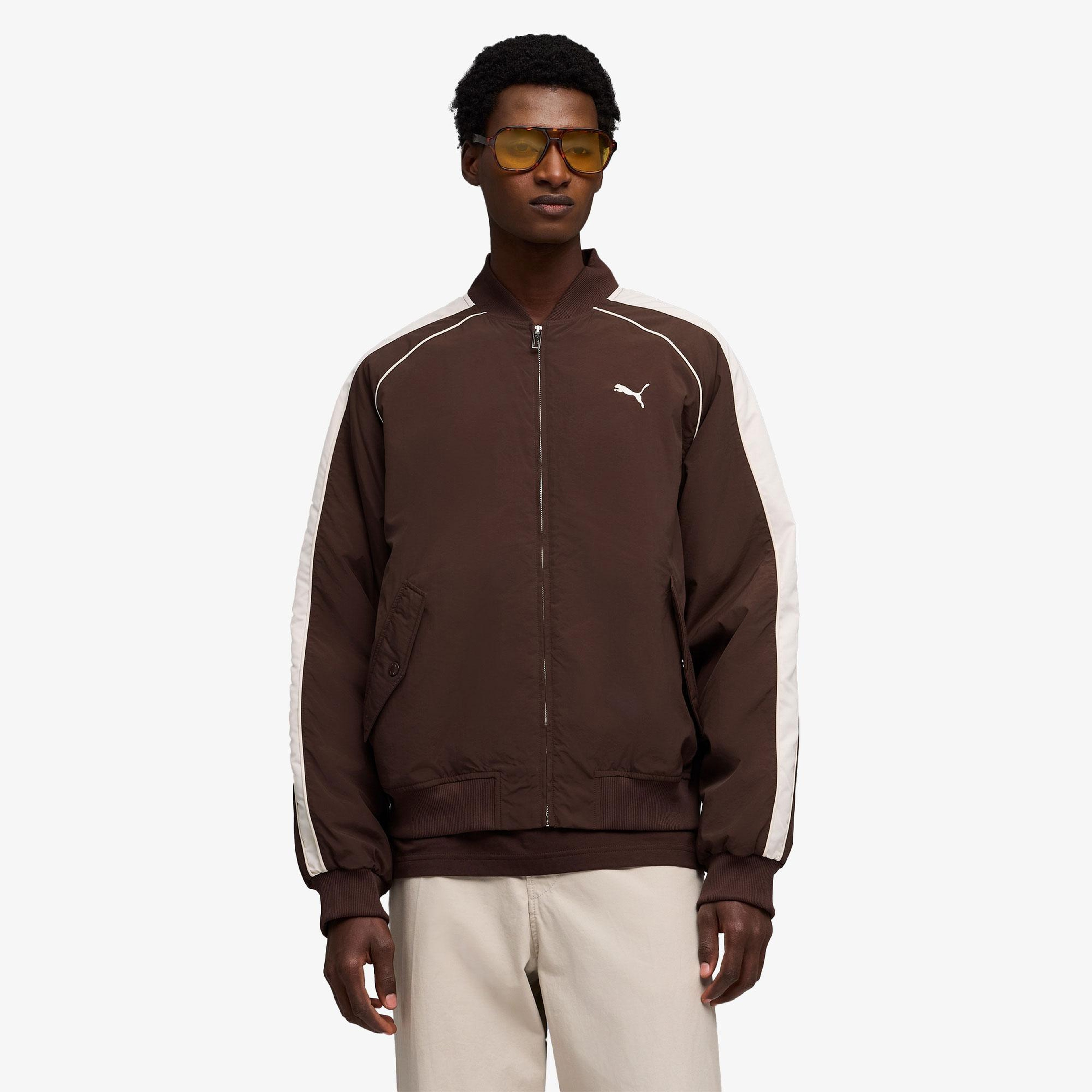 Puma T7 Bomber Unisex Kahverengi Ceket