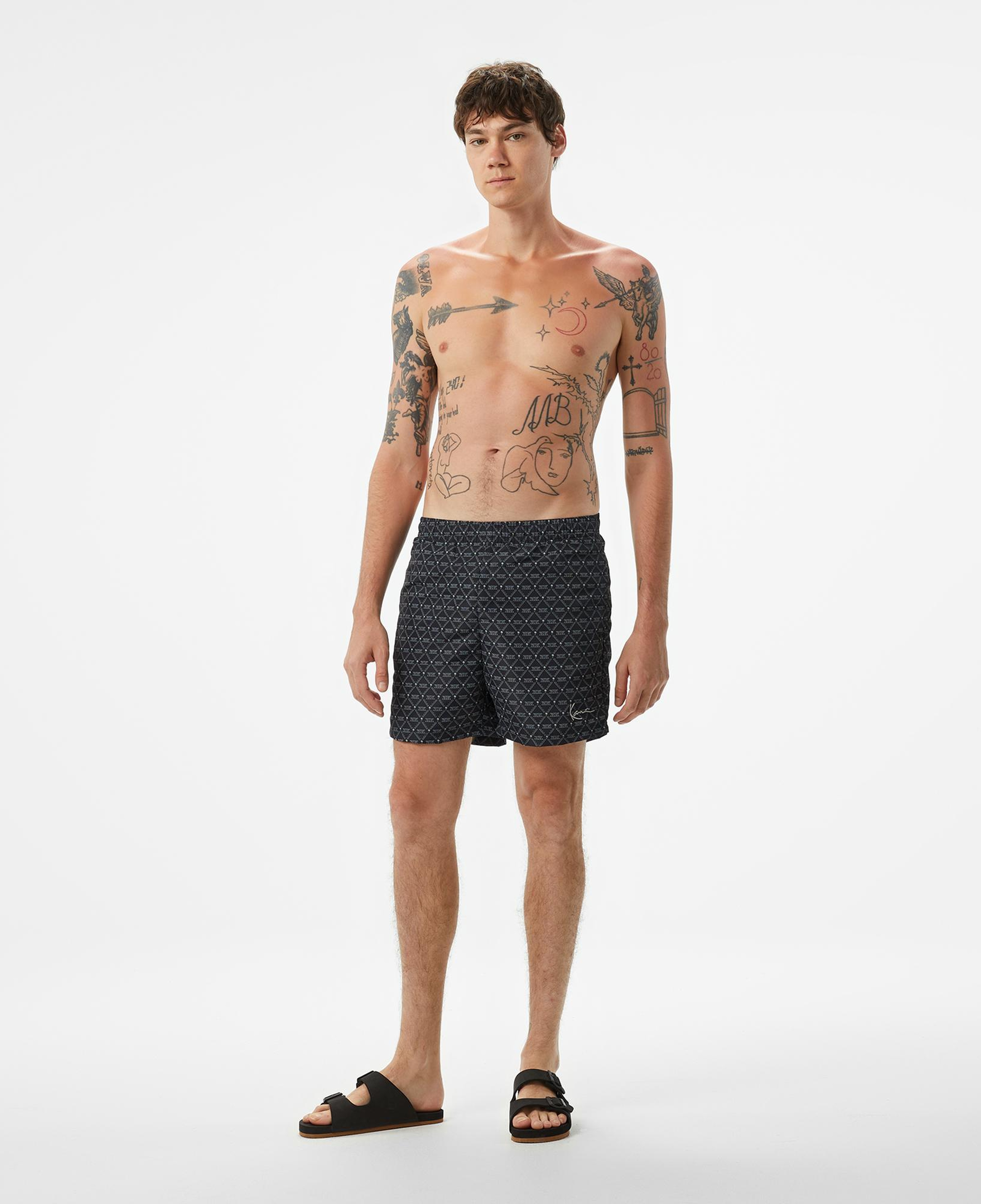 Karl Kani Signature Swim Erkek Siyah Deniz Şortu
