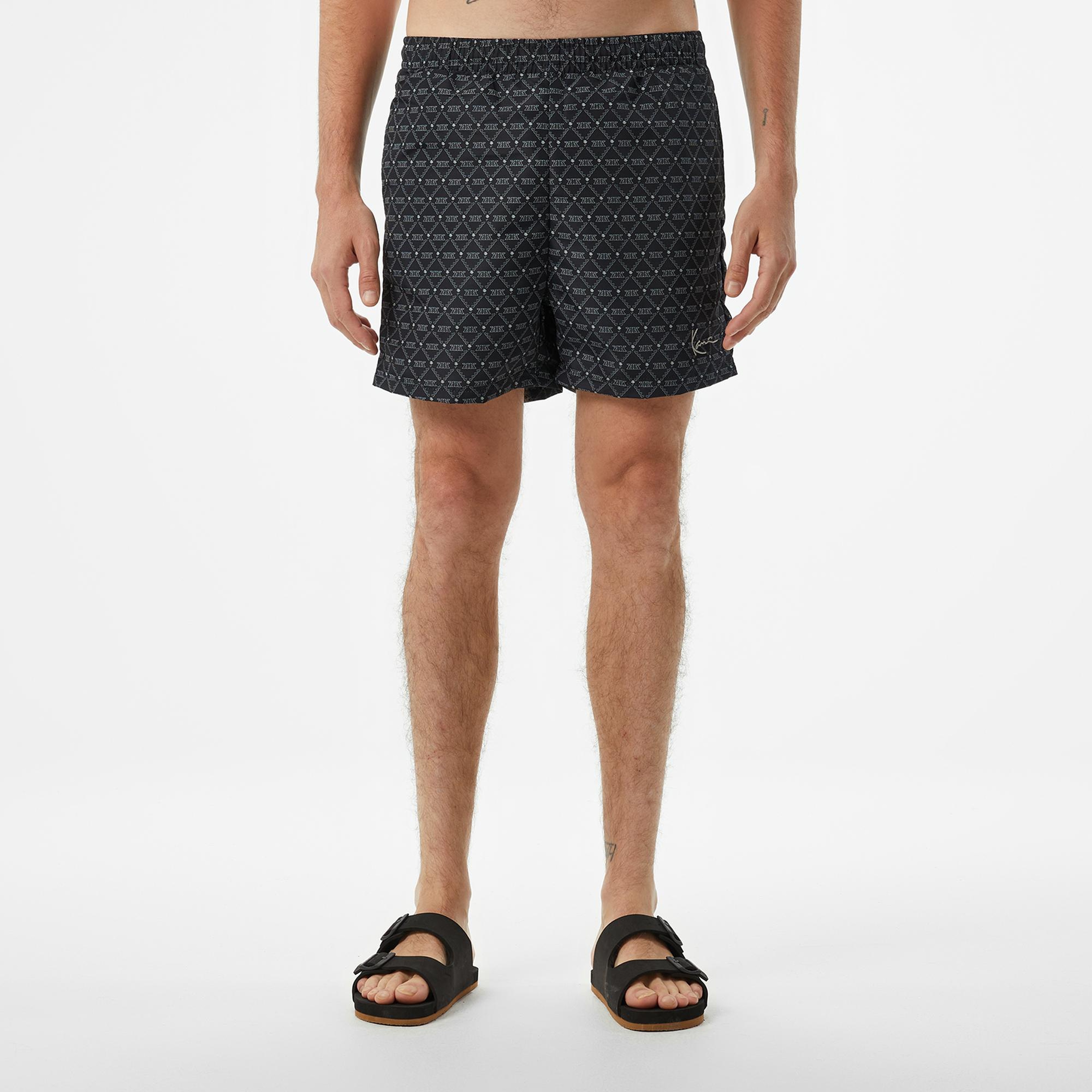 Karl Kani Signature Swim Erkek Siyah Deniz Şortu