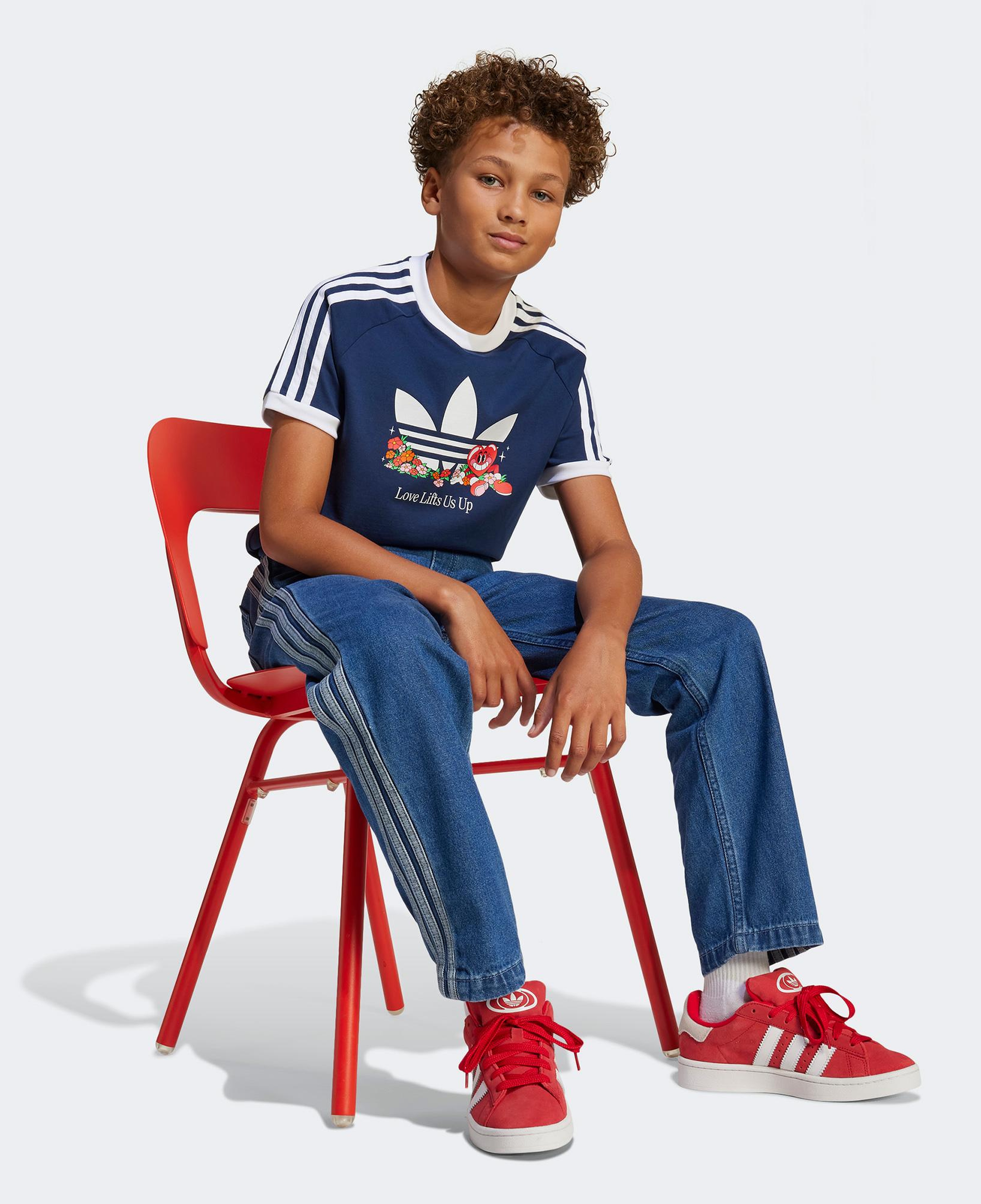 adidas Originals Loose Çocuk Mavi T-Shirt