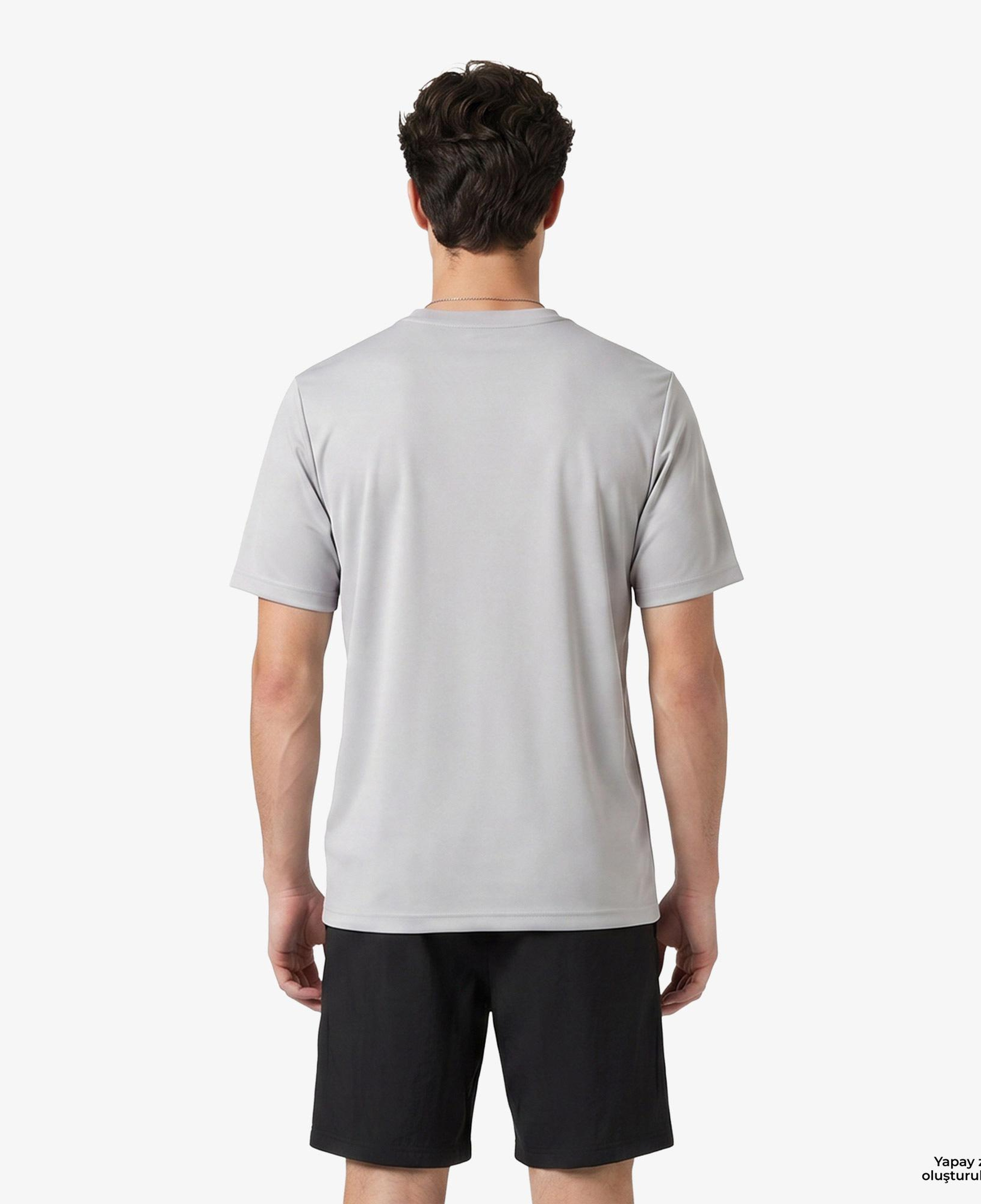 Puma Essentials Small Logo Poly  Erkek Gri T-Shirt
