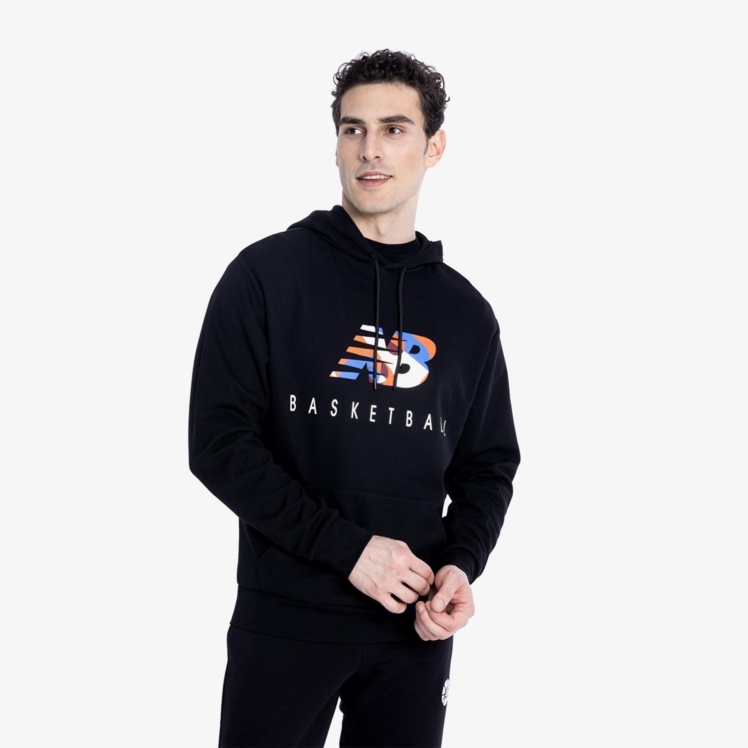 New Balance Basketball Erkek Siyah Sweatshirt