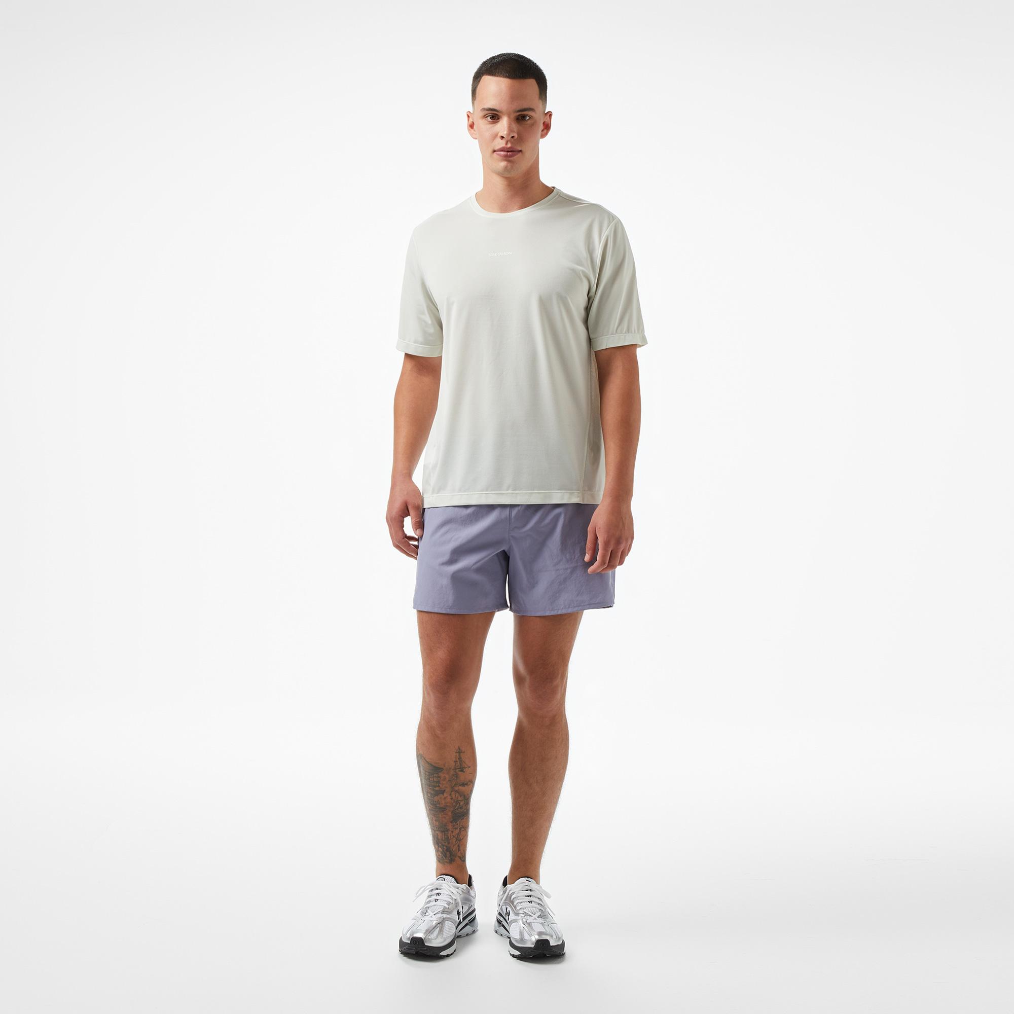 Salomon Shkout Core Ss Erkek Krem Koşu T-Shirt