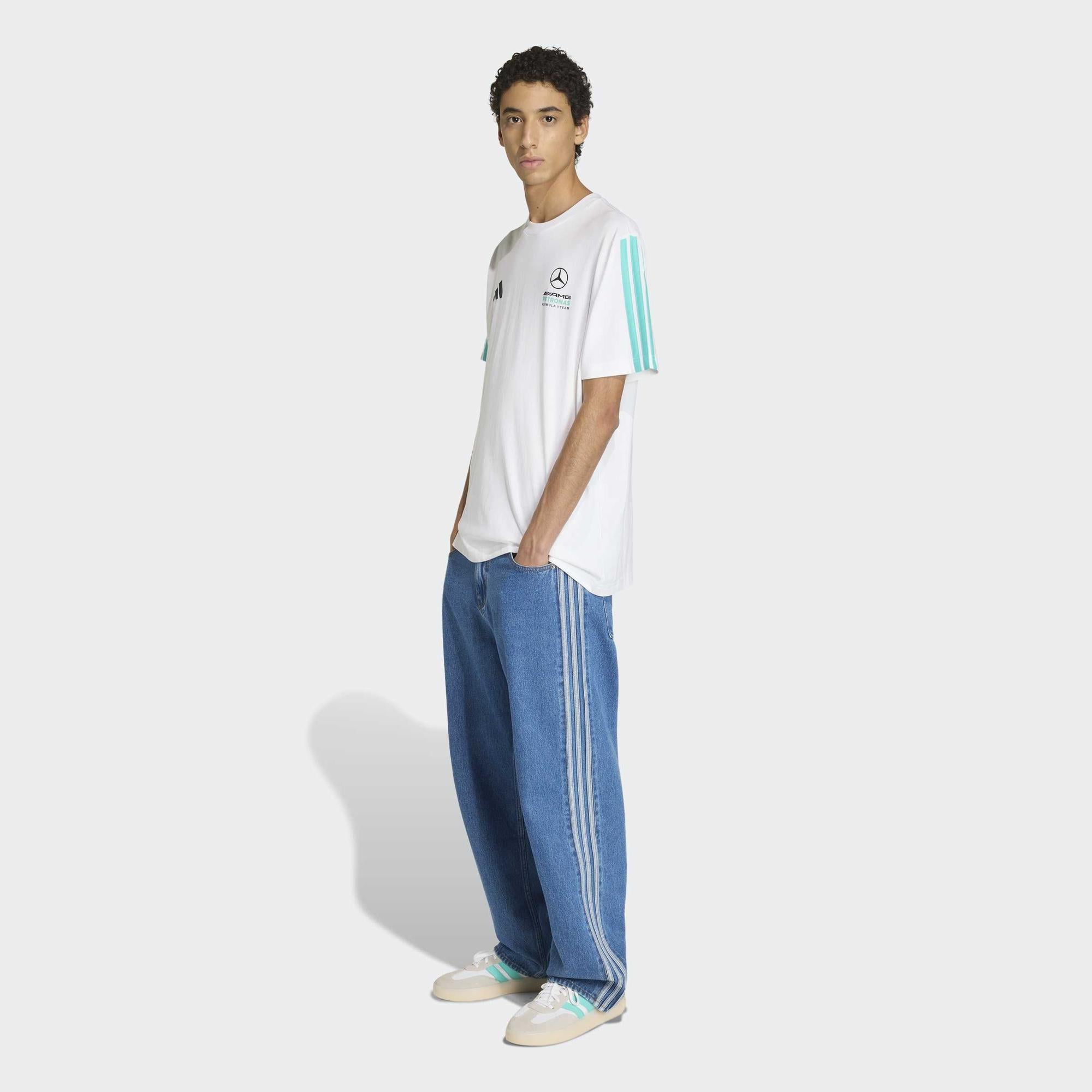 adidas Mercedes Amg Petronas Formula 1 Team Dna Erkek Beyaz T-Shirt