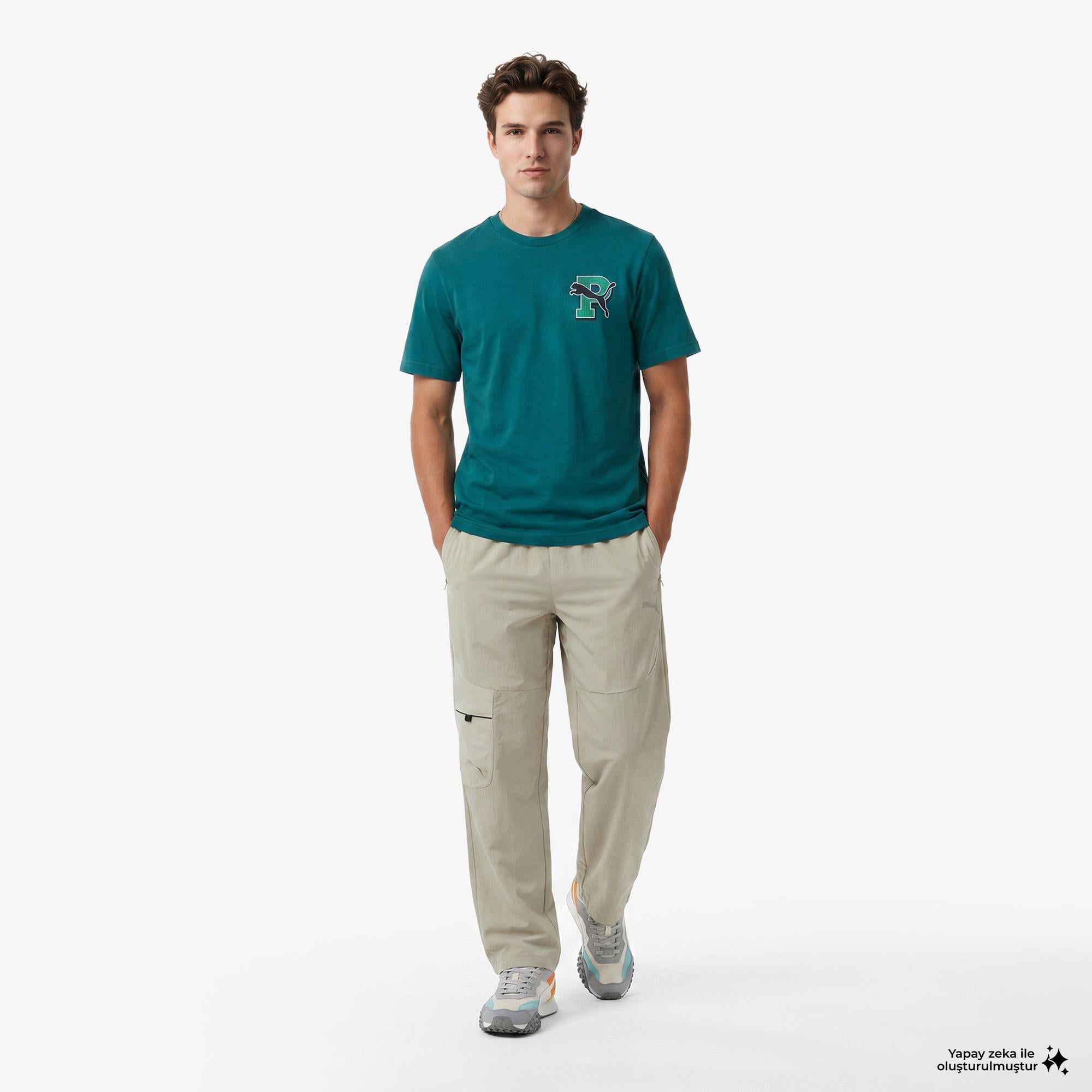 Puma Graphic Erkek Yeşil T-Shirt