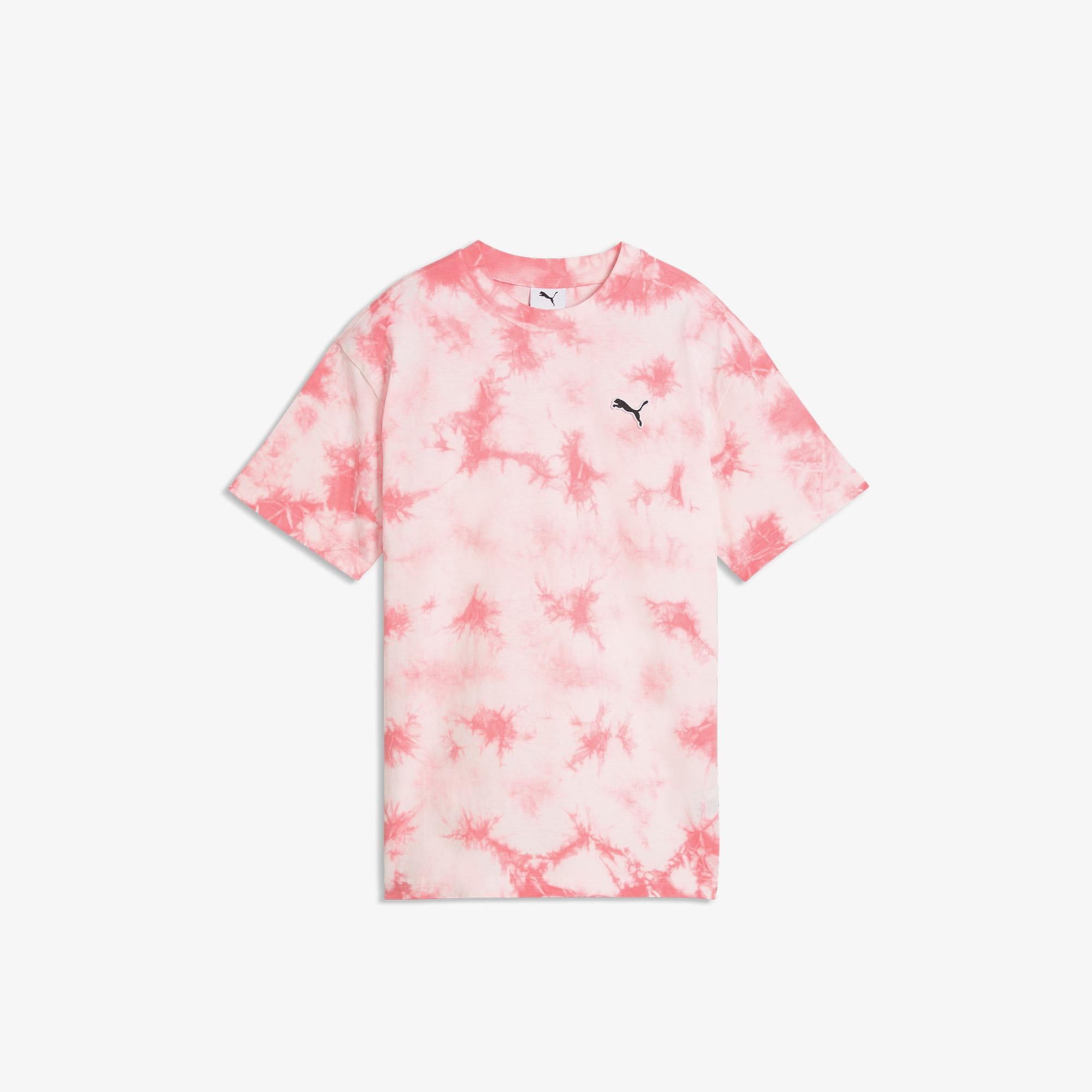 Puma Essentials Relaxed Tie-Dye Çocuk Pembe T-Shirt