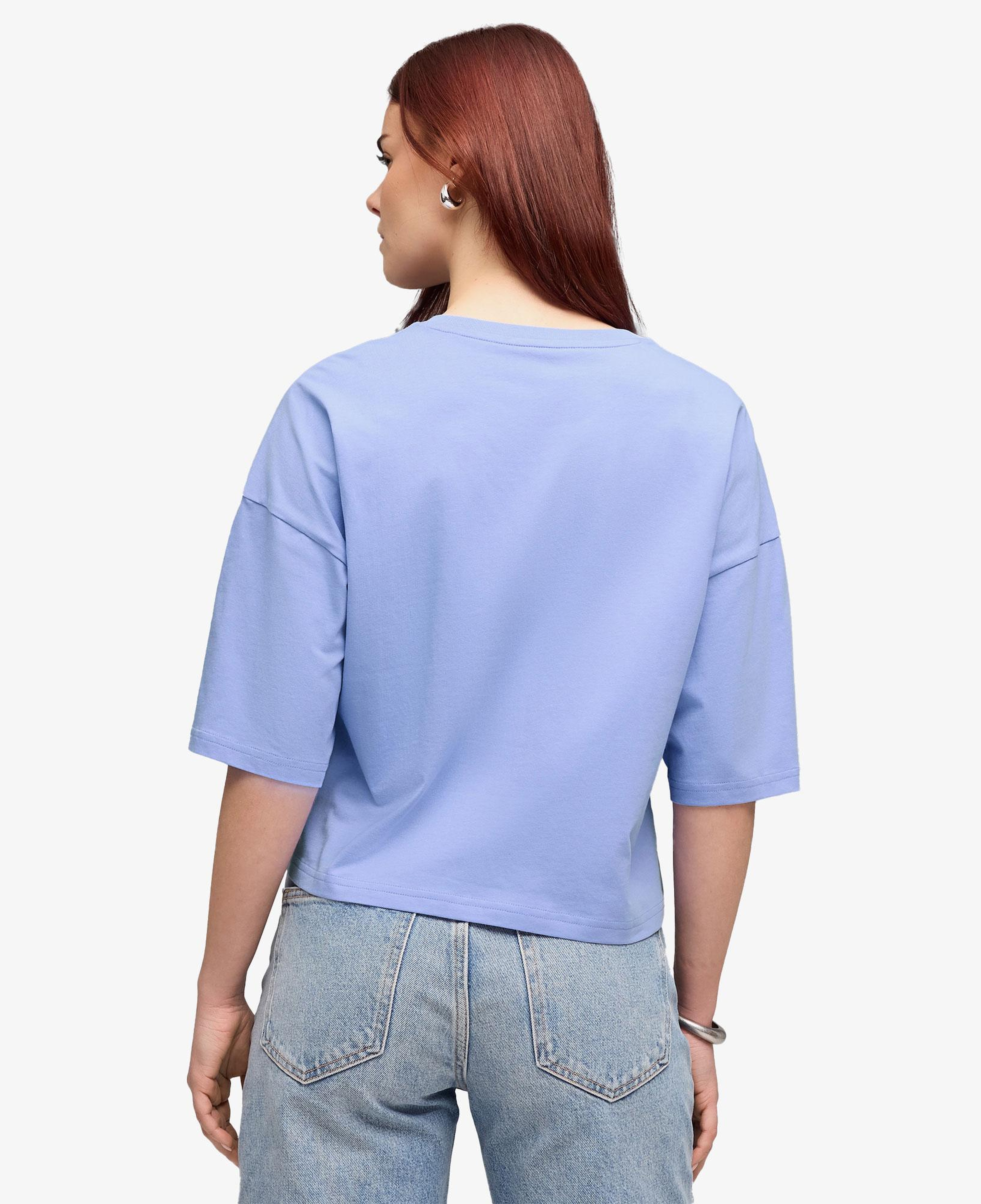 Puma Wardrobe Essentials Oversized Kadın Mor T-Shirt