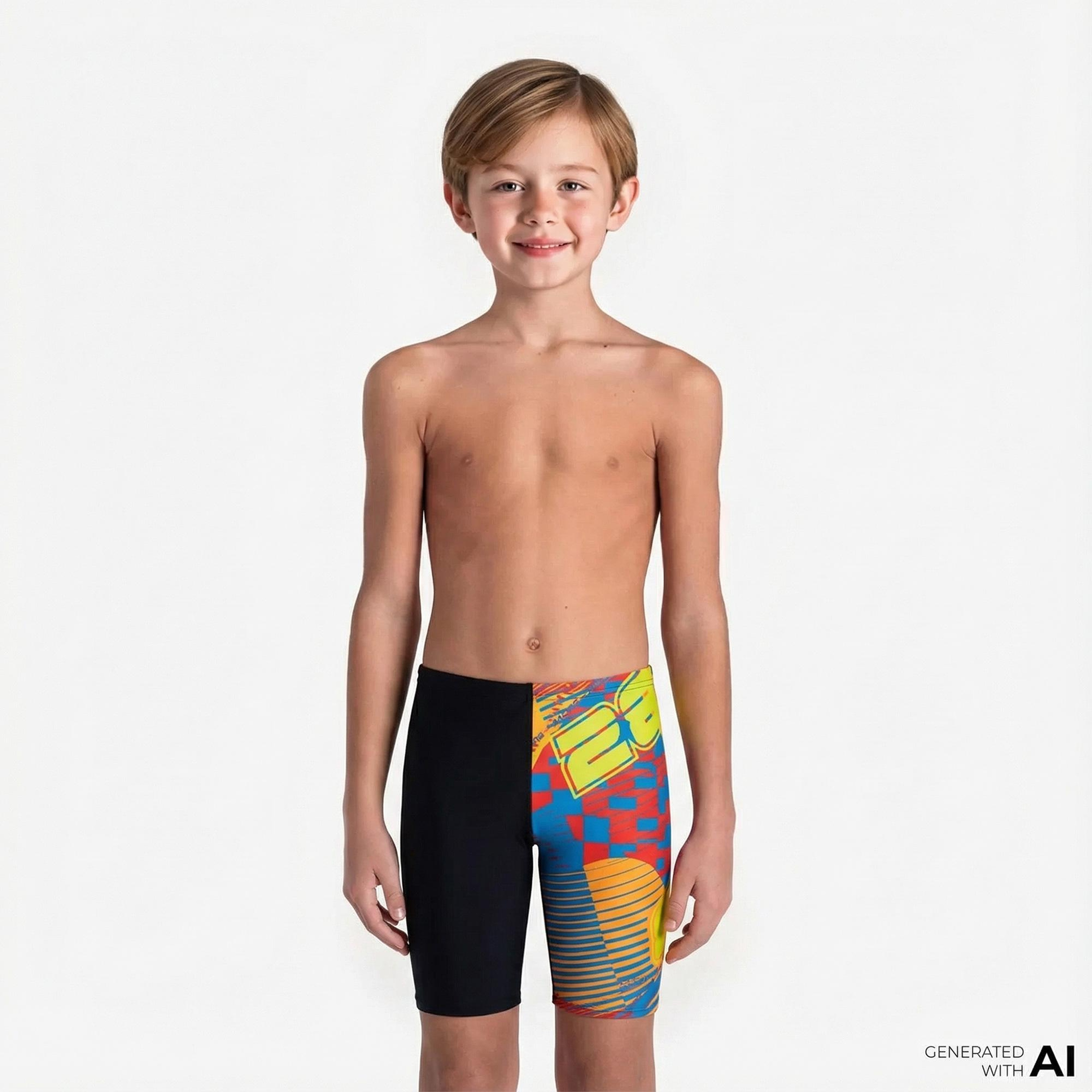 Speedo Alov Digi Jam Çocuk Renkli Mayo