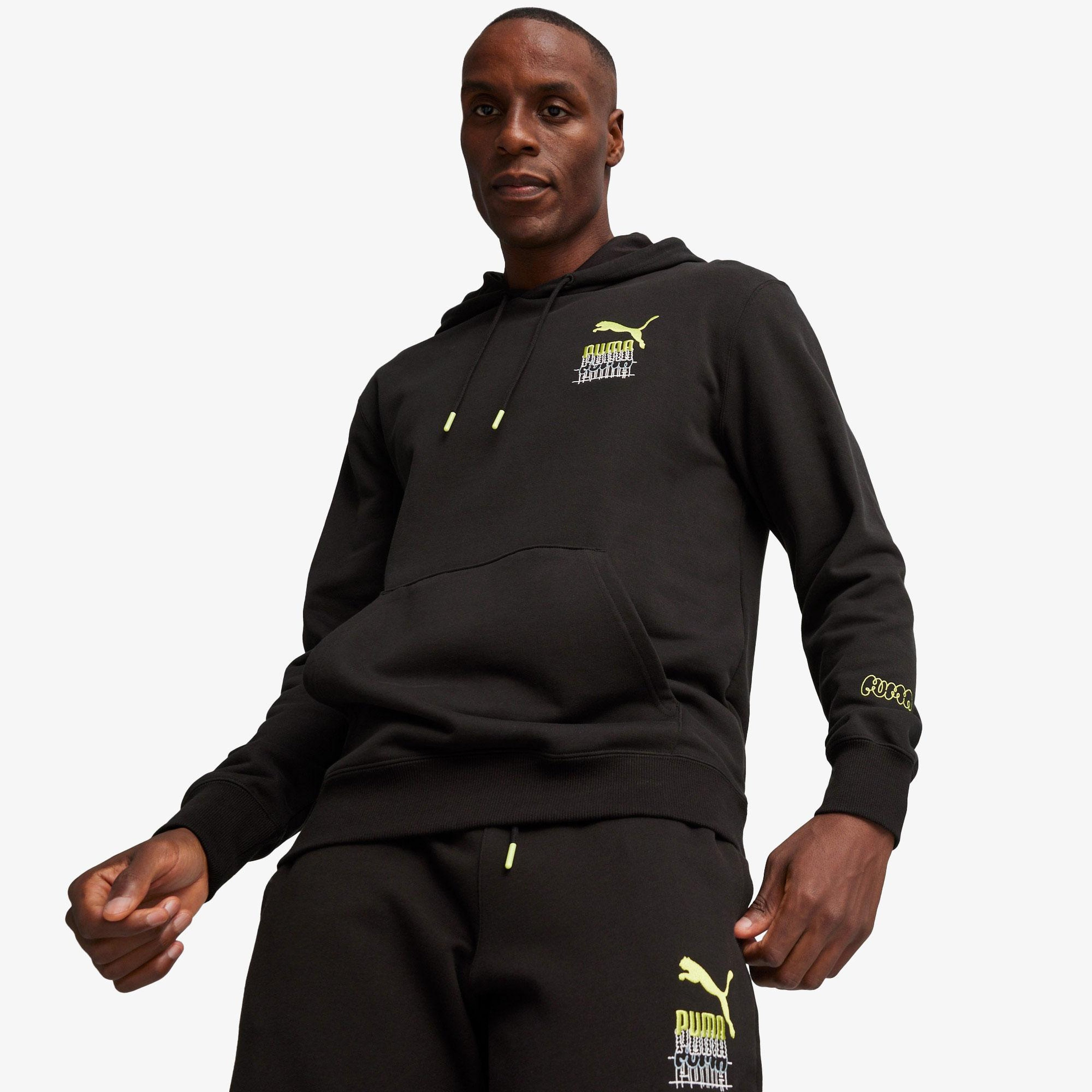 Puma Brand Love Graphic Erkek Siyah Sweatshirt