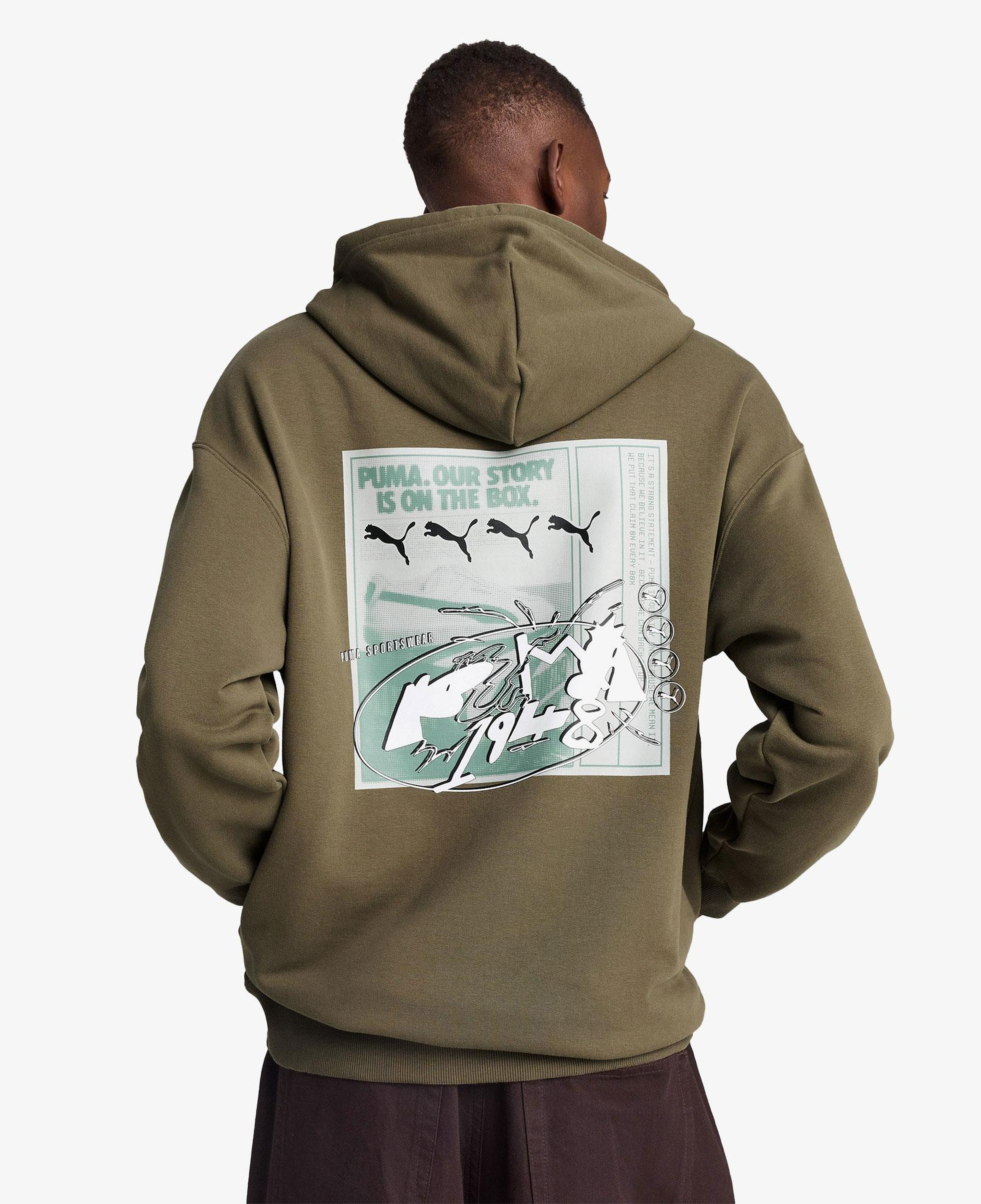 Puma Future Archive Graphic Unisex Yeşil Sweatshirt