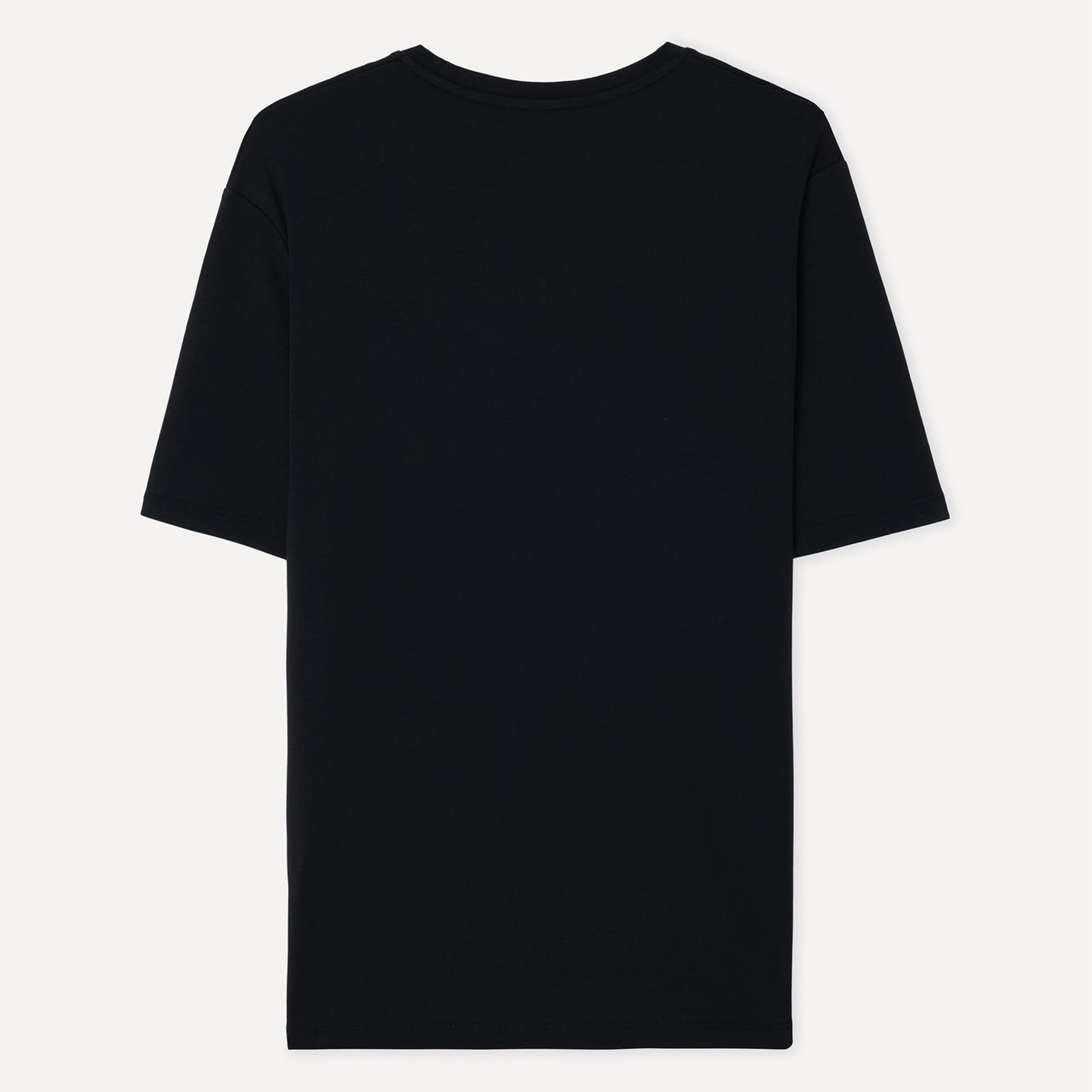 Erkek Siyah Bisiklet Yaka T-Shirt