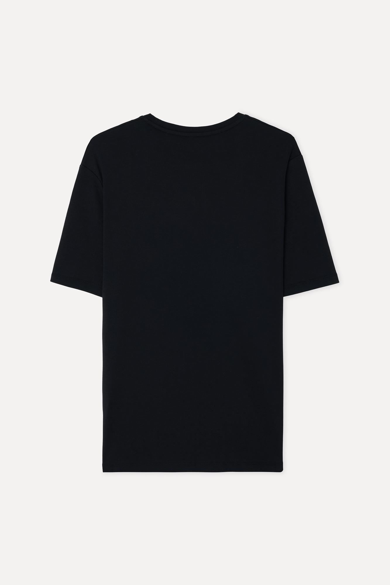 Erkek Siyah Bisiklet Yaka T-Shirt