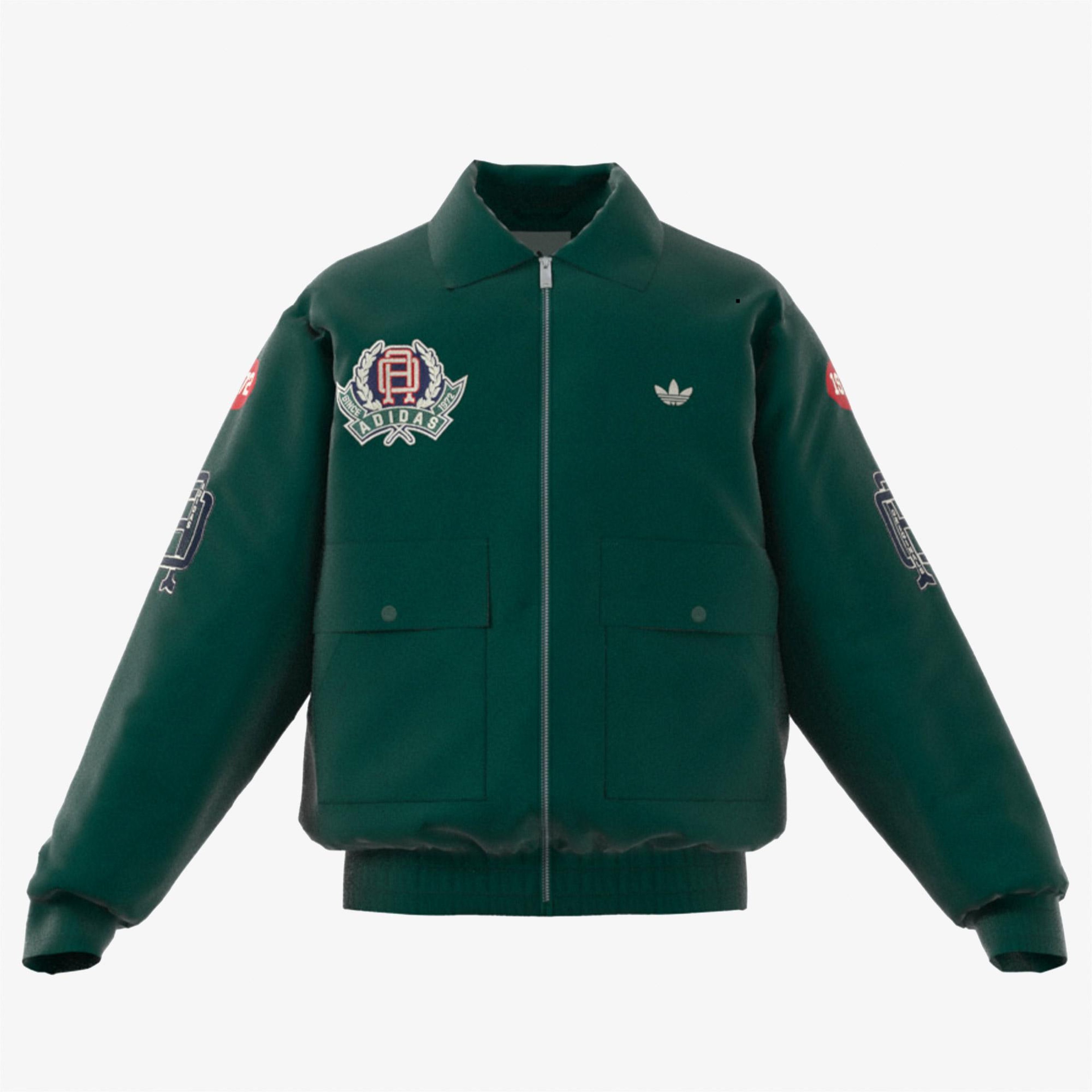 adidas VRCT Erkek Yeşil Yün Ceket