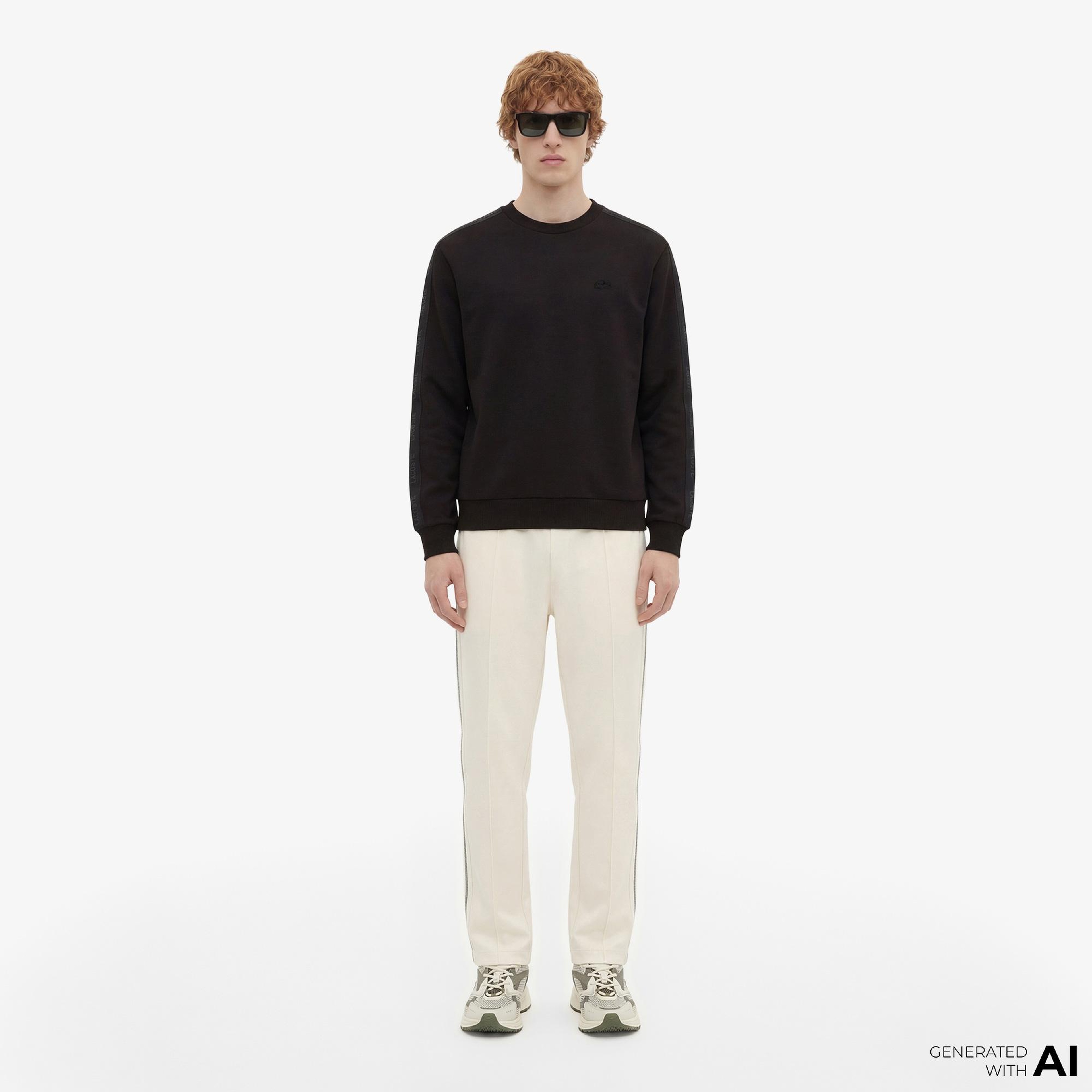 Lacoste Erkek Relaxed Fit Siyah Sweatshirt