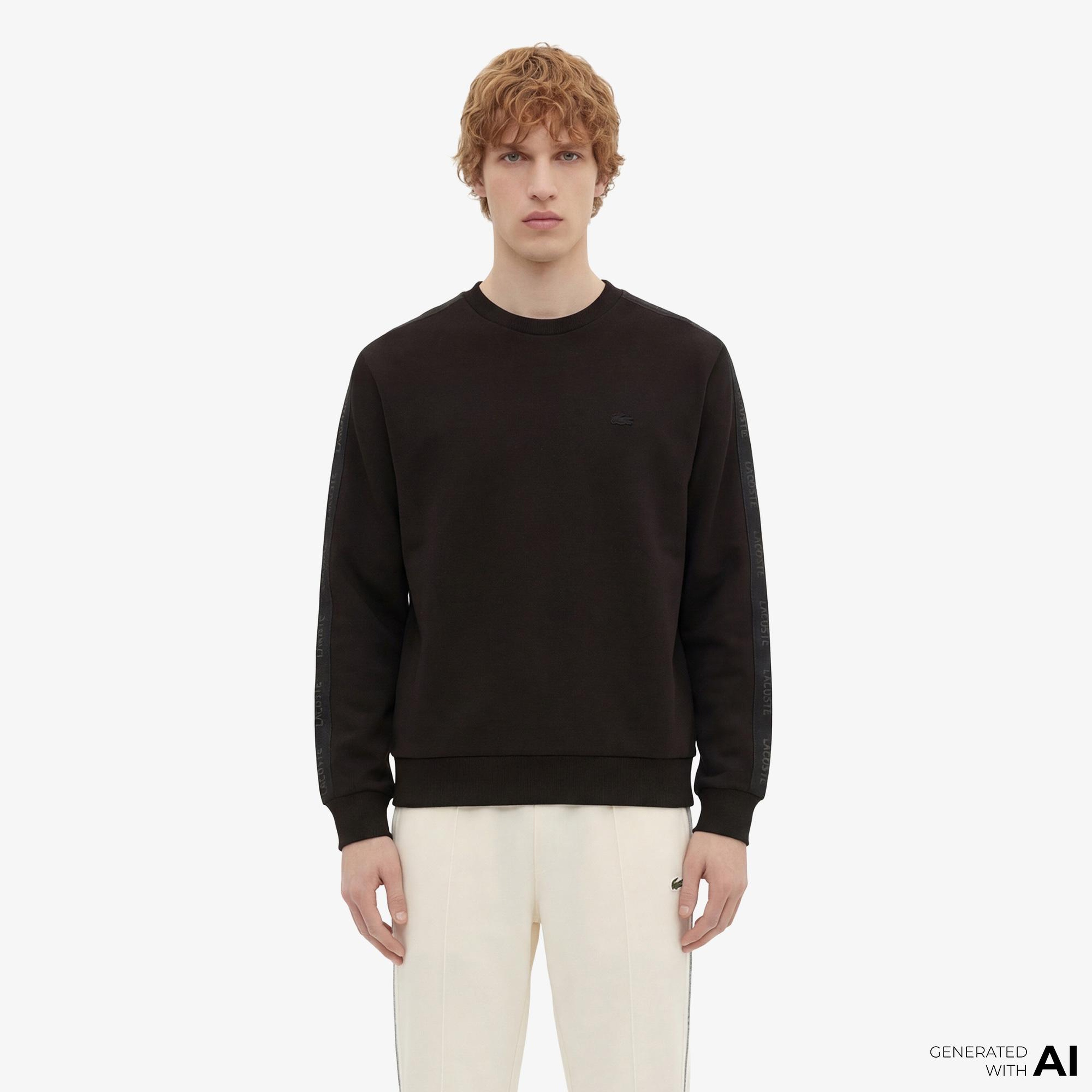 Lacoste Erkek Relaxed Fit Siyah Sweatshirt