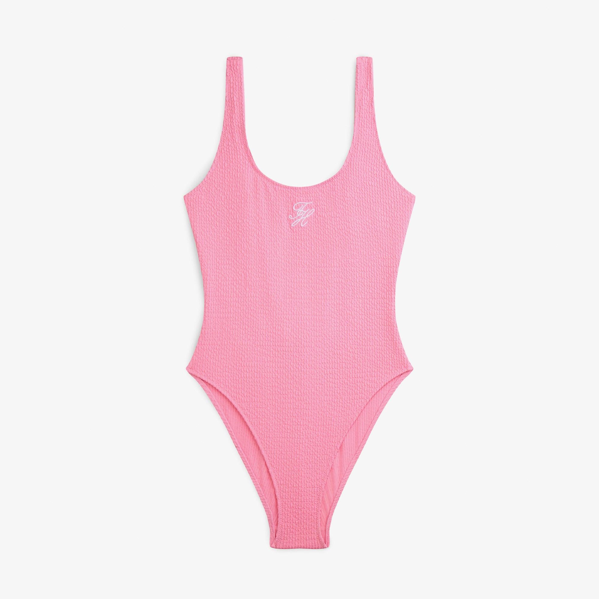 Tommy Hilfiger Texture Kadın Pembe Mayo