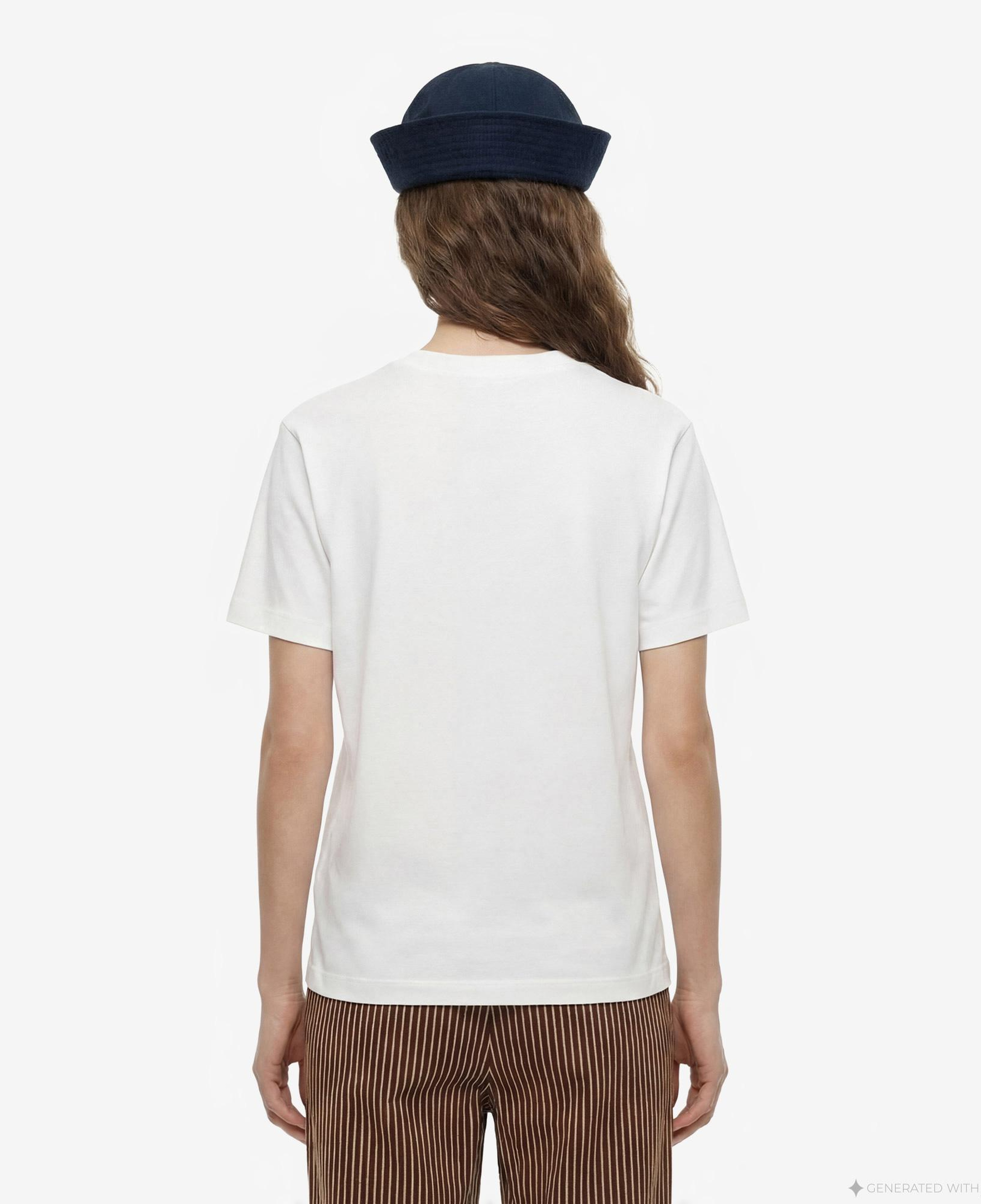 FashFed F İkonlu Unisex Beyaz T-Shirt