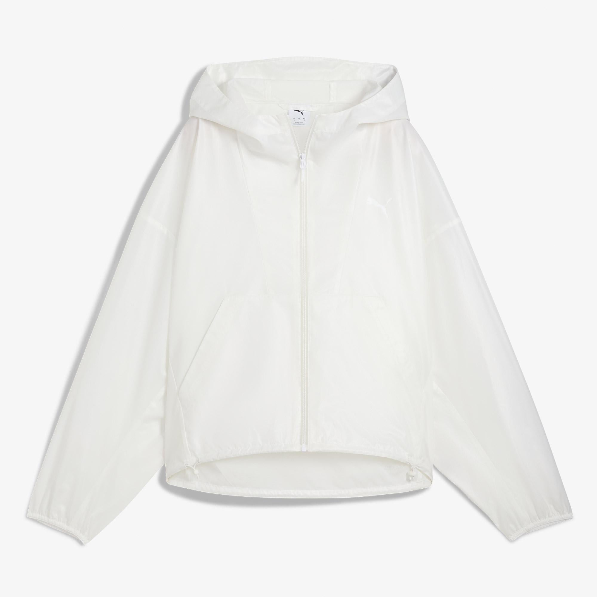Puma Wardrobe Essentials Oversized Kadın Beyaz Rüzgarlık